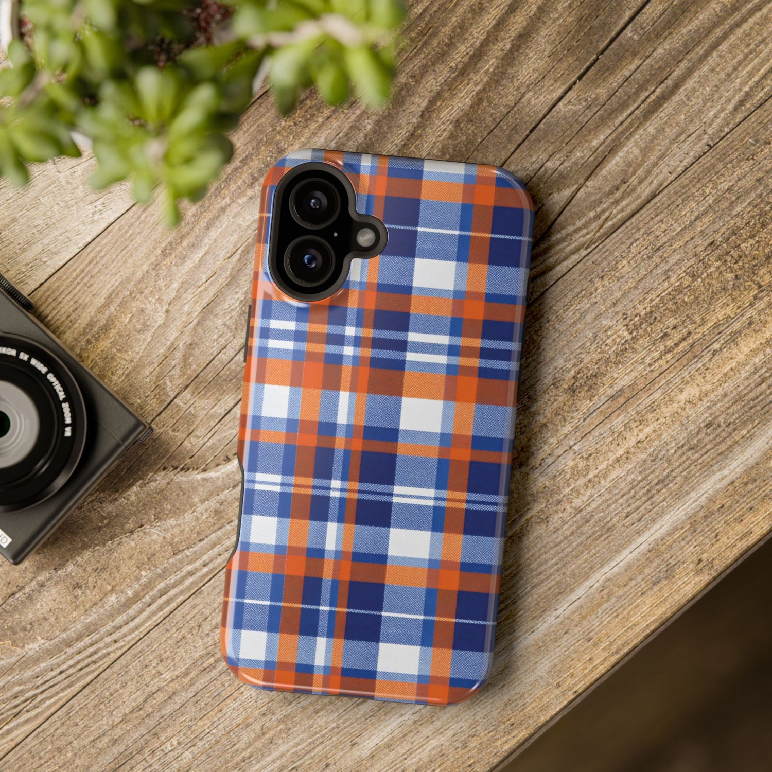 Impact-Resistant Phone Case- Florida Plaid