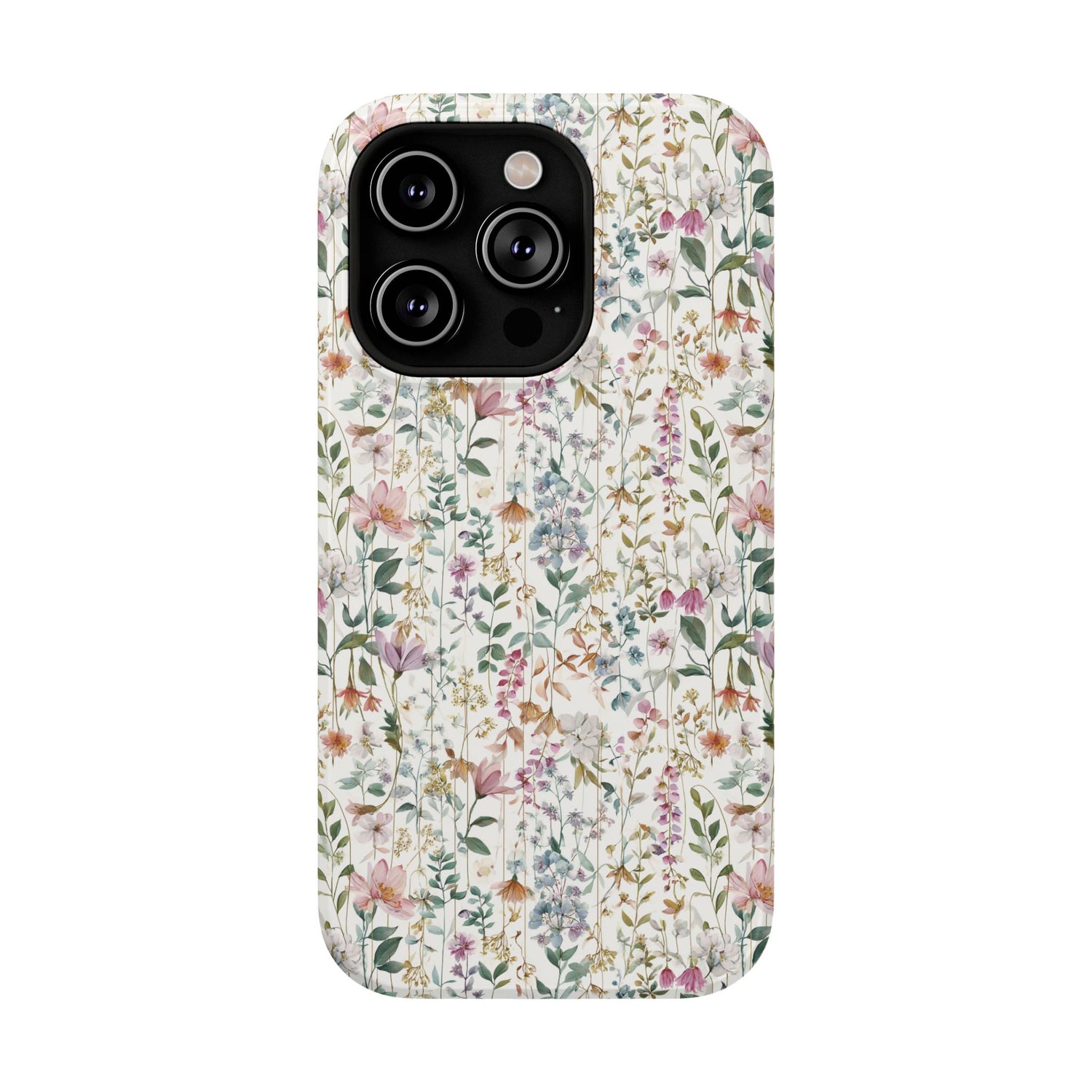 Floral Impact-Resistant Phone Case, iPhone, Samsung