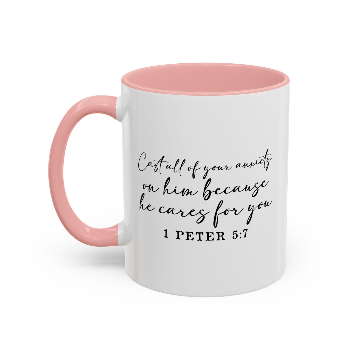 Coffee Mug: Scripture 1 Peter 5:7