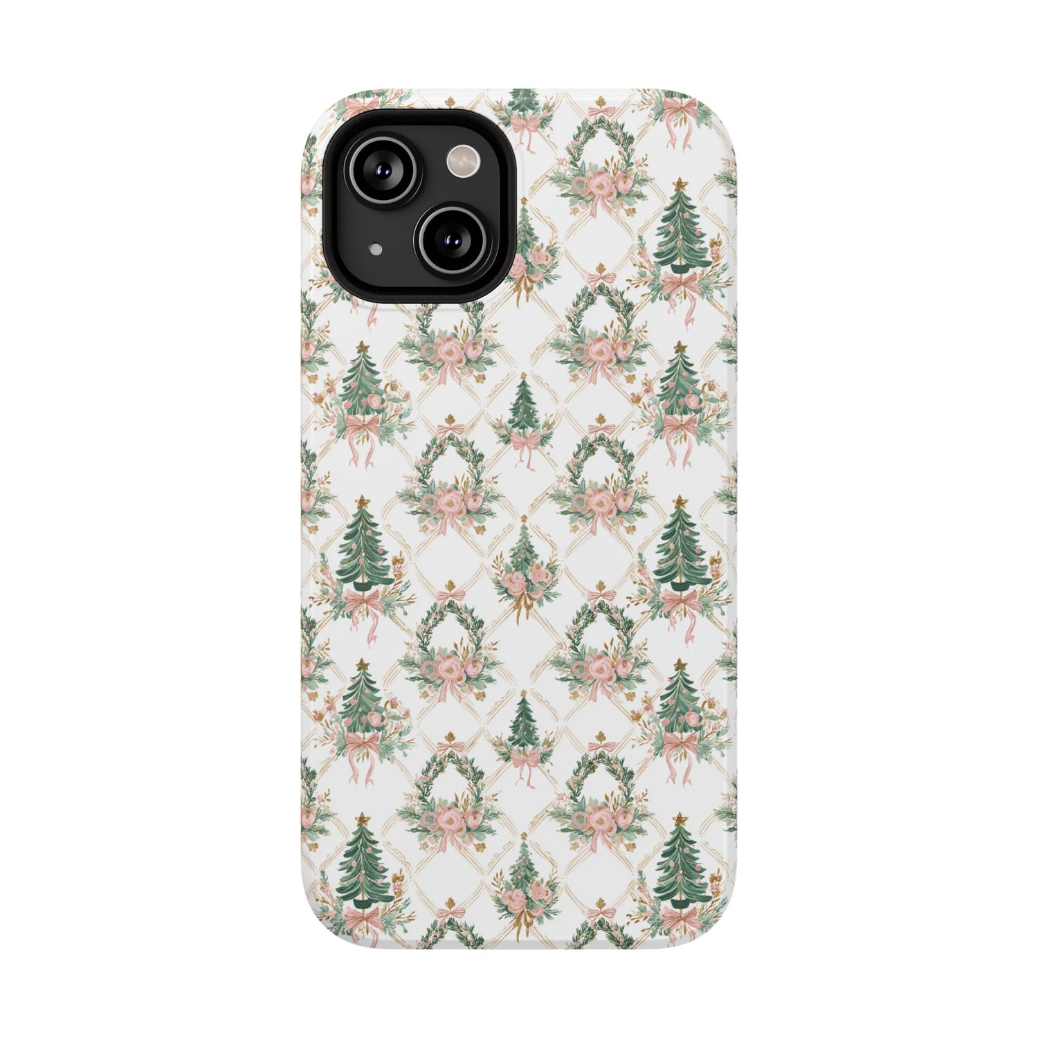 Impact-Resistant Phone Case - Festive Floral Design, Impact-Resistant, iPhone, Samsung