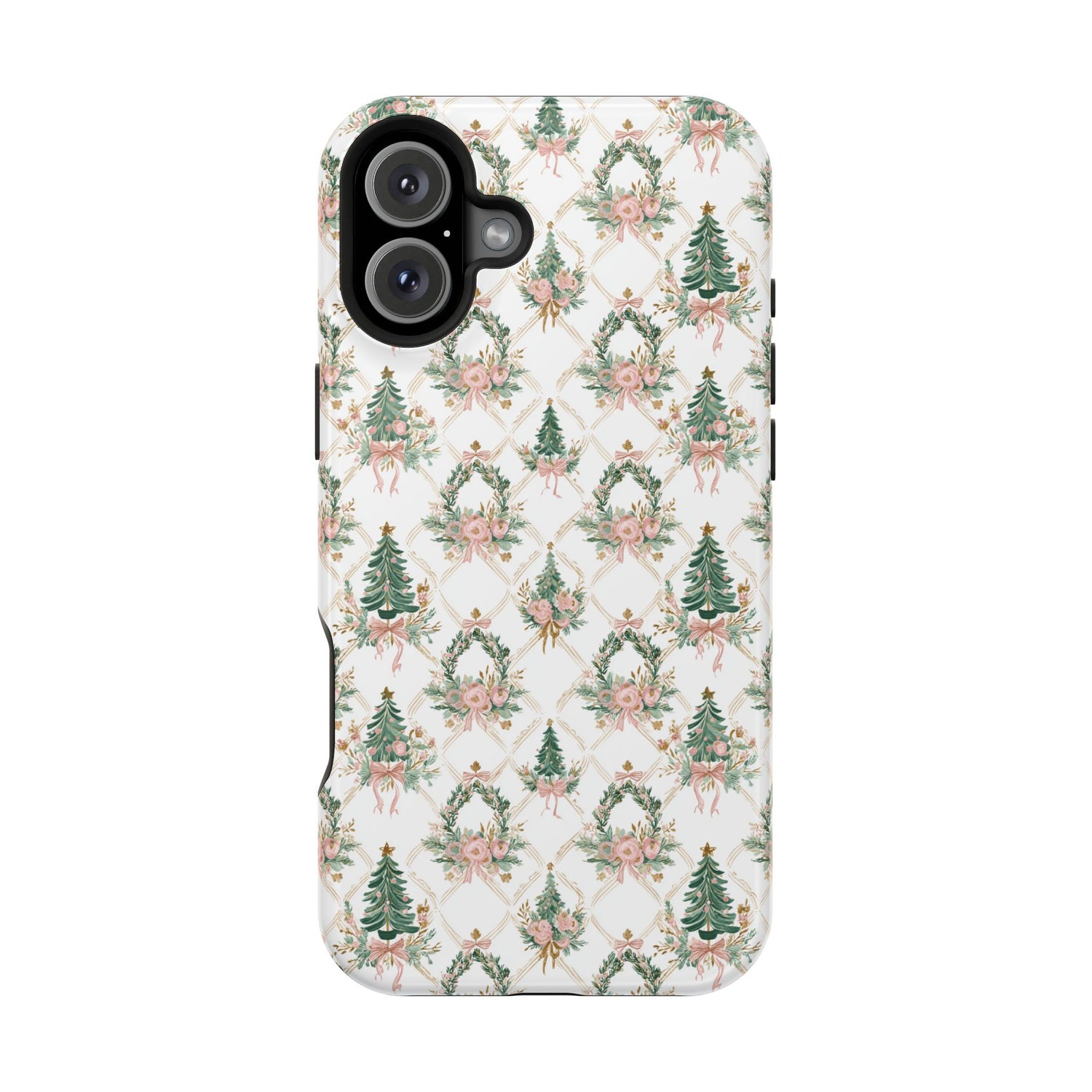 Impact-Resistant Phone Case - Festive Floral Design, Impact-Resistant, iPhone, Samsung