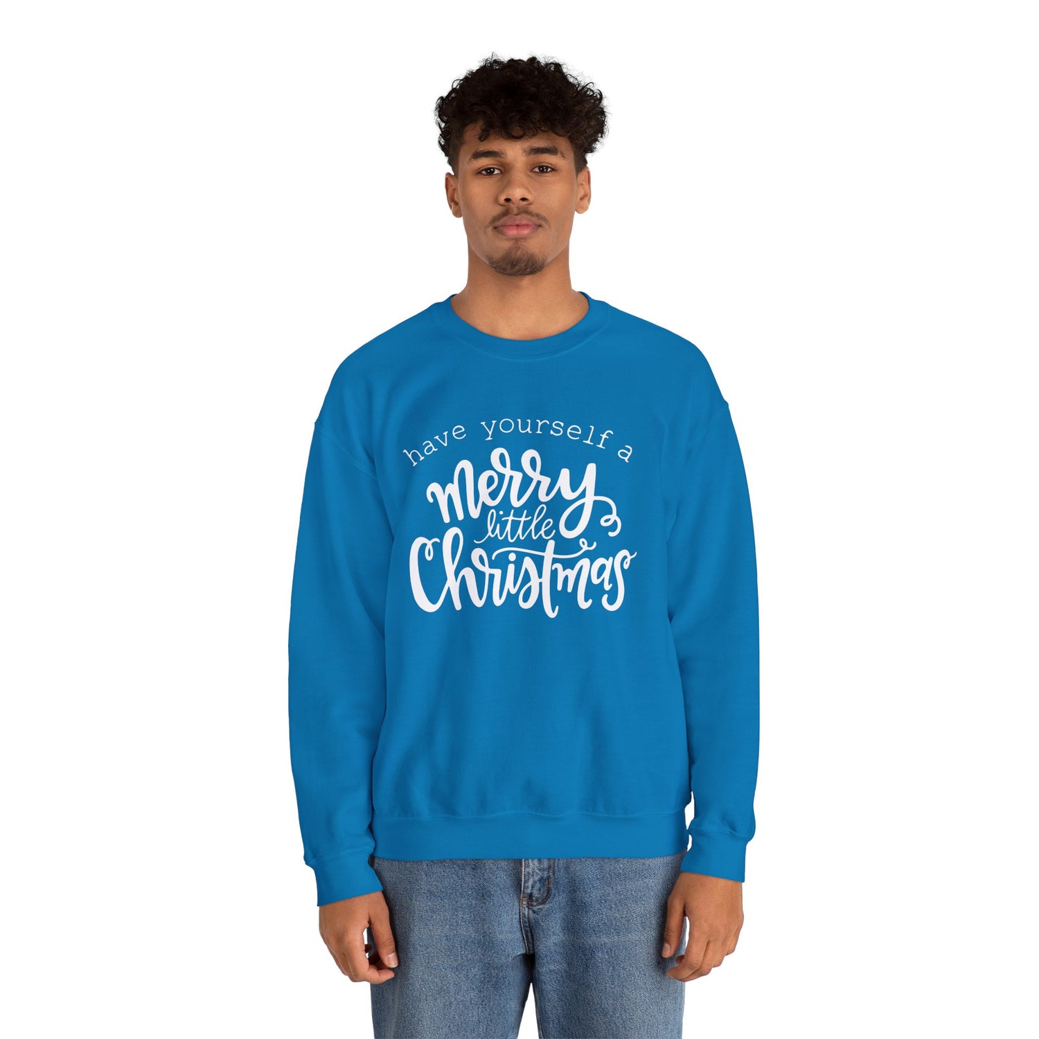 Festive Merry Little Christmas Gildan Sweatshirt