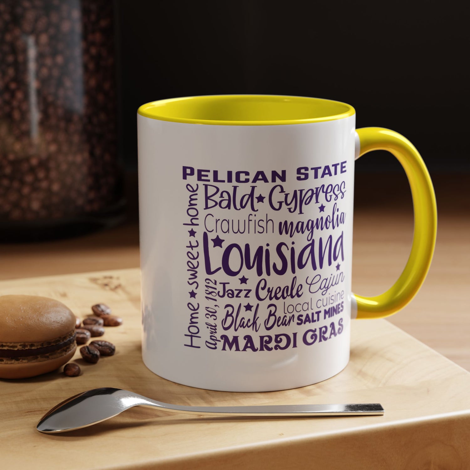Louisiana Accent Coffee Mug - Perfect for Home & Kitchen, Gift for Mardi Gras, Inspirational Decor, Travel Souvenir, Unique Drinkware