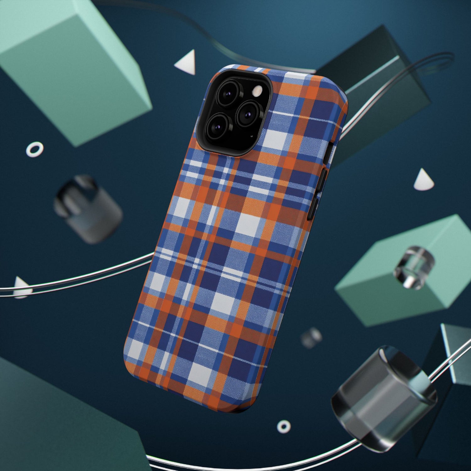 Impact-Resistant Phone Case- Florida Plaid
