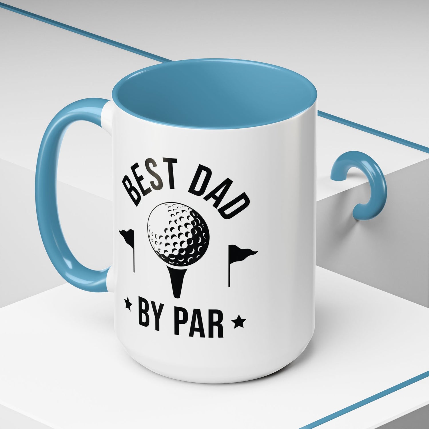 Dad Mug/Father's Day/Golfer/Gifts for him/Funny Mug/Accent Coffee Mug (11, 15oz) "Best Dad By Par"