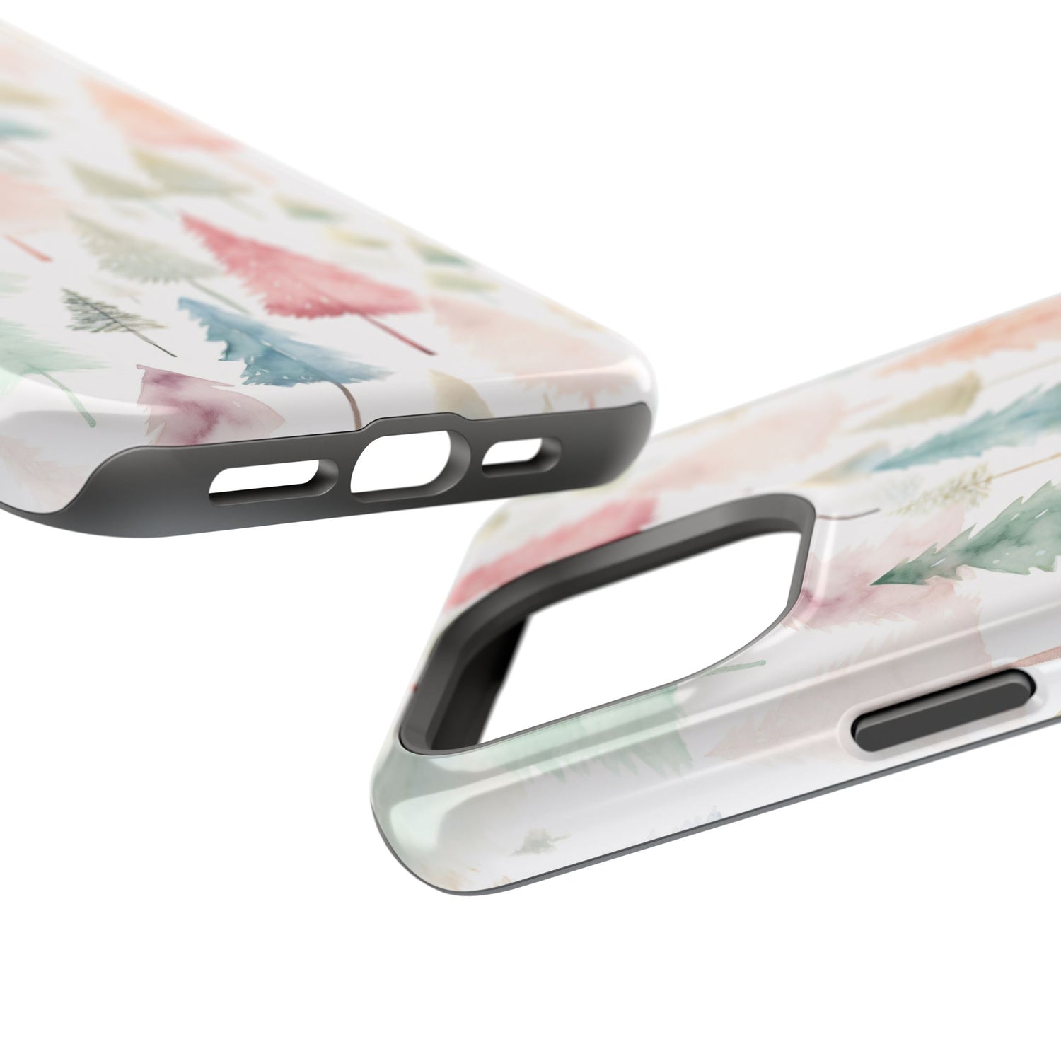 Watercolor Christmas Trees Impact-Resistant Phone Case, iPhone, Samsung