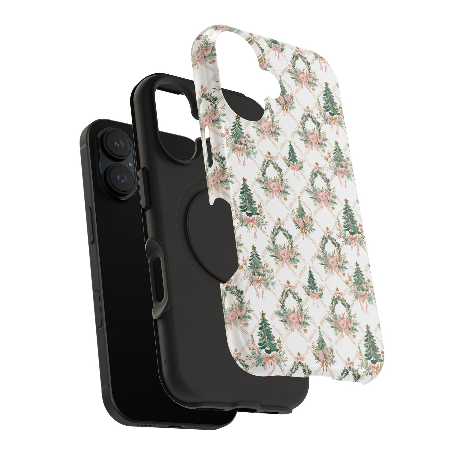 Impact-Resistant Phone Case - Festive Floral Design, Impact-Resistant, iPhone, Samsung