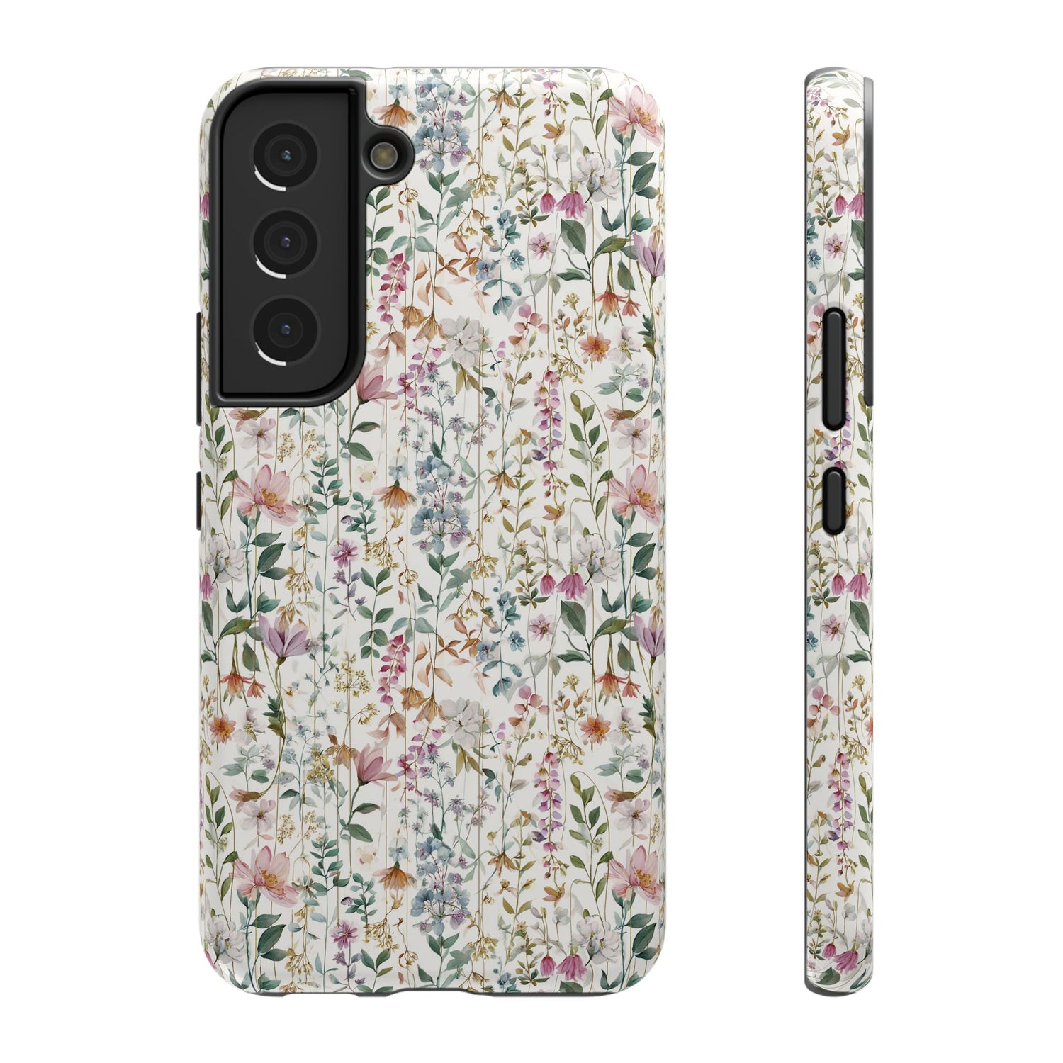 Floral Impact-Resistant Phone Case, iPhone, Samsung
