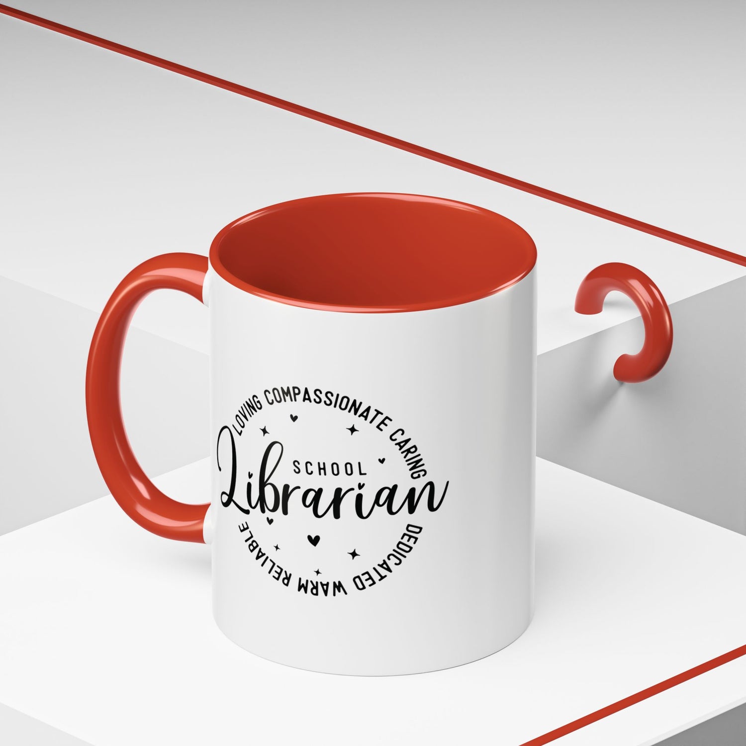Librarian Love Coffee Mug | Gift for Teachers, School Librarians, Reading Enthusiasts, Book Lovers, Graduation