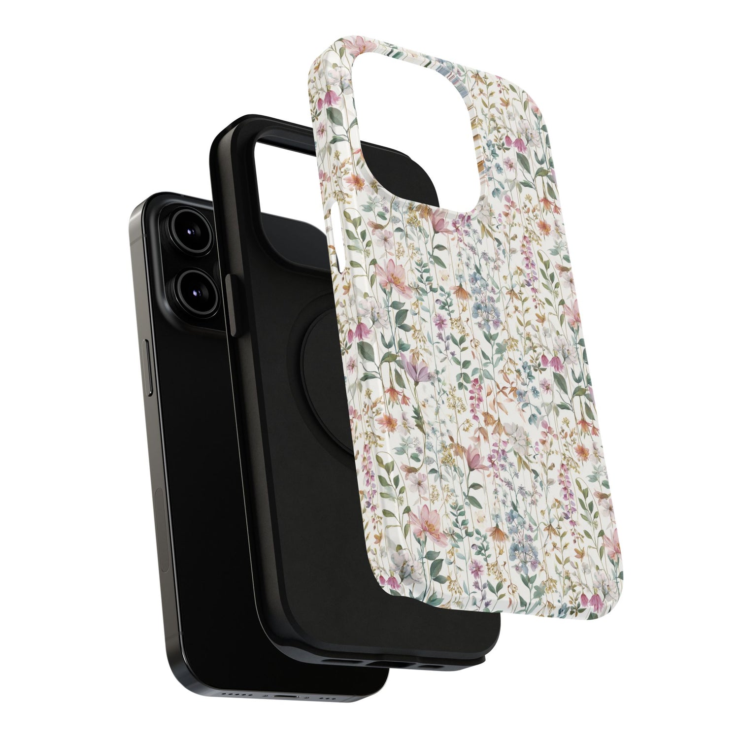 Floral Impact-Resistant Phone Case, iPhone, Samsung
