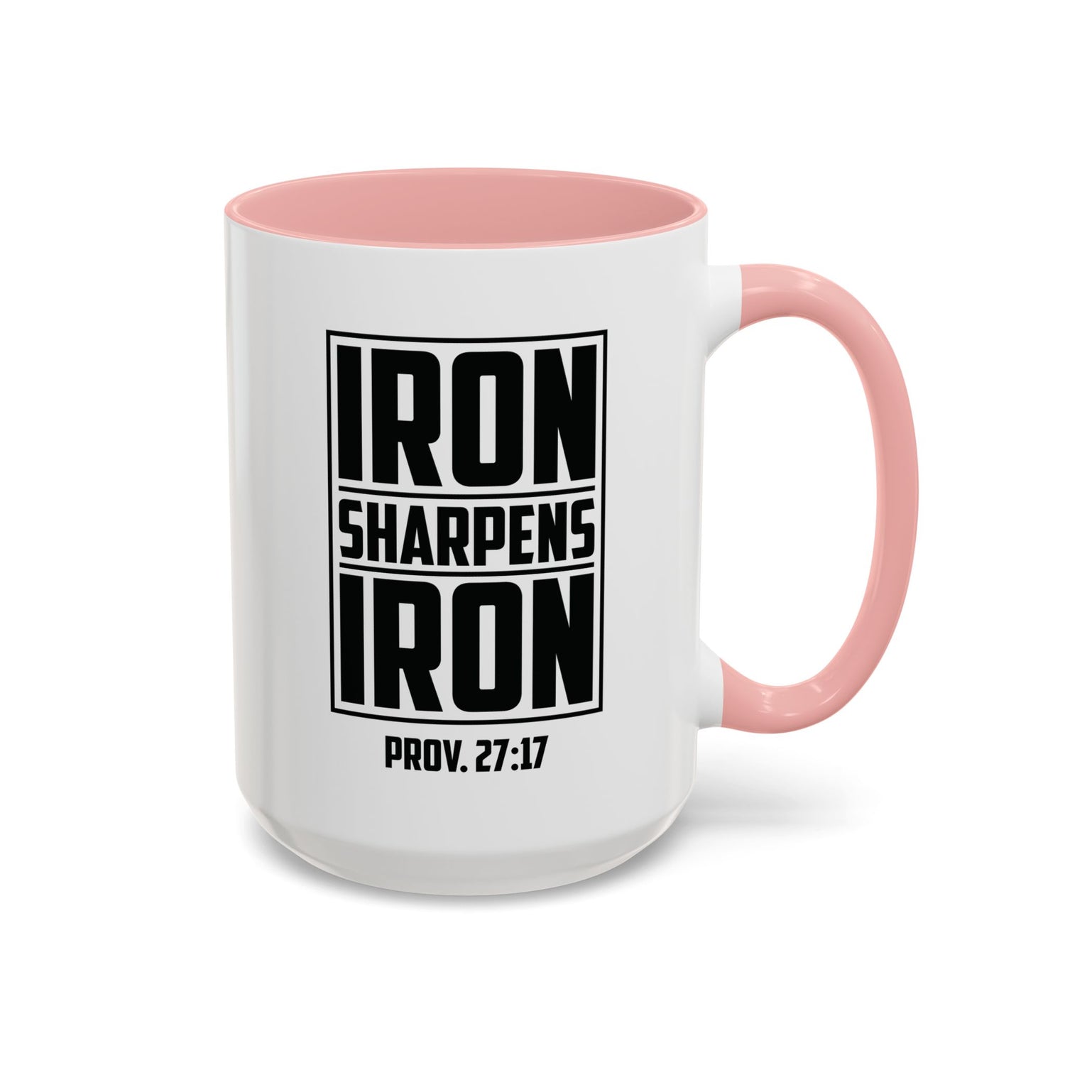 Iron Sharpens Iron Coffee Mug - Inspirational Gift for Friends, Motivational Mug, Proverbs 27:17, Home Office Coffee Cup, Encouragement Mug