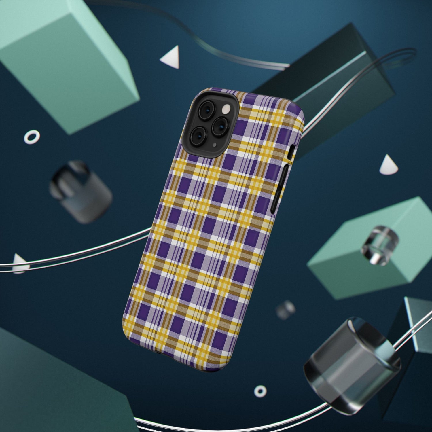Impact-Resistant Phone Case- Louisiana Plaid