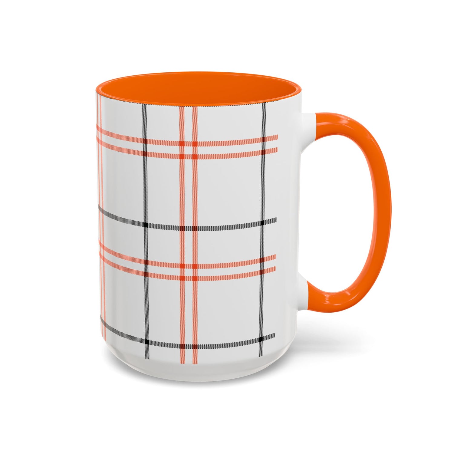 Plaid Accent Coffee Mug | Cozy Vibes, Perfect Gift for Coffee Lovers, Home Decor, Fall and Winter Celebrations, Kitchen Essentials