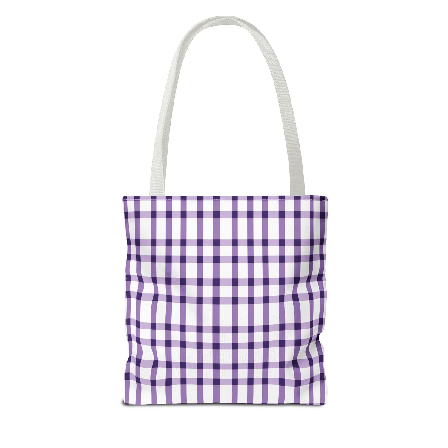 Purple Plaid Tote Bag
