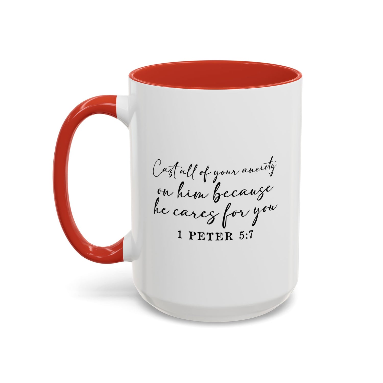 Coffee Mug: Scripture 1 Peter 5:7