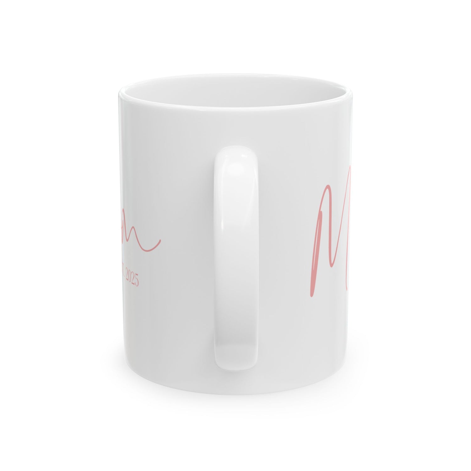 New Mom Mug: Mom Est. 2025 Pink Design