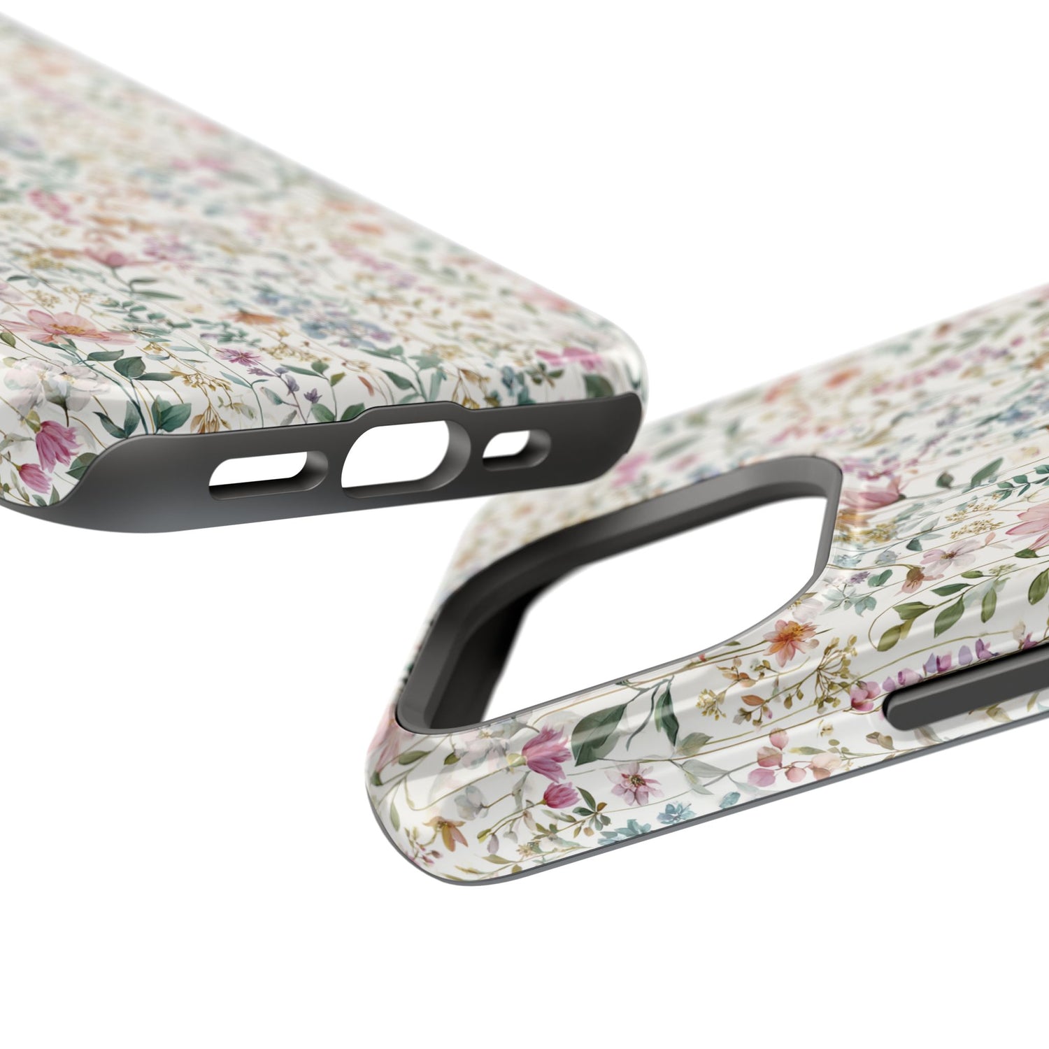 Floral Impact-Resistant Phone Case, iPhone, Samsung