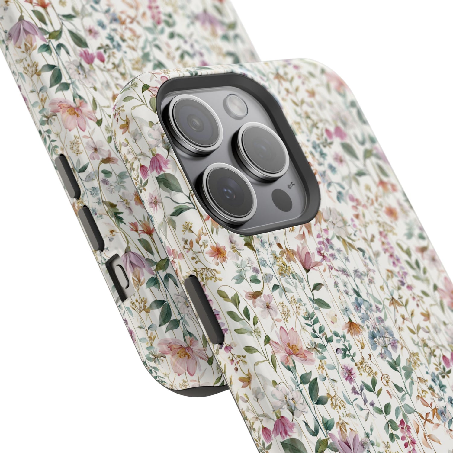 Floral Impact-Resistant Phone Case, iPhone, Samsung