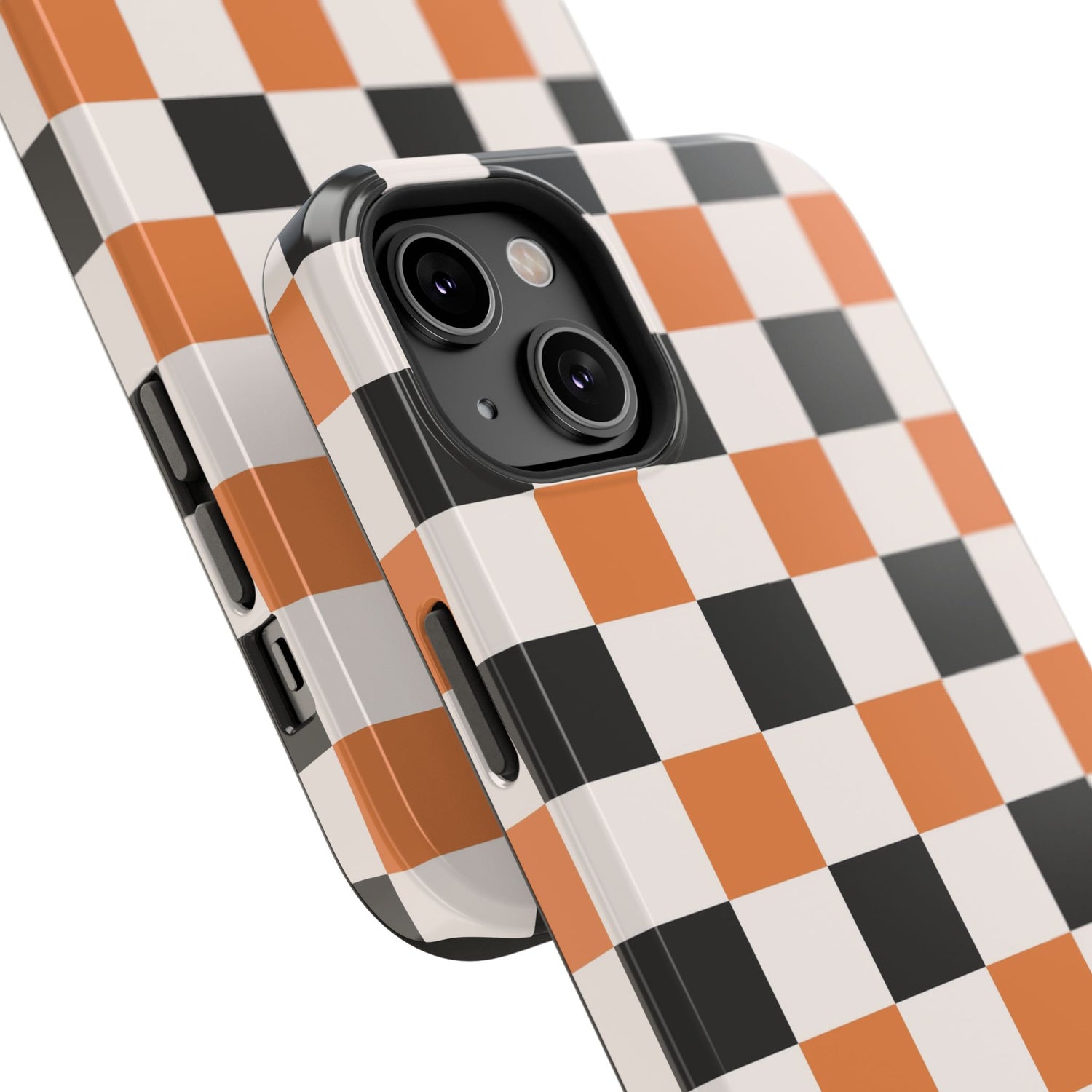 Trendy Halloween Checkerboard Phone Case | Impact-Resistant, iPhone, Samsung