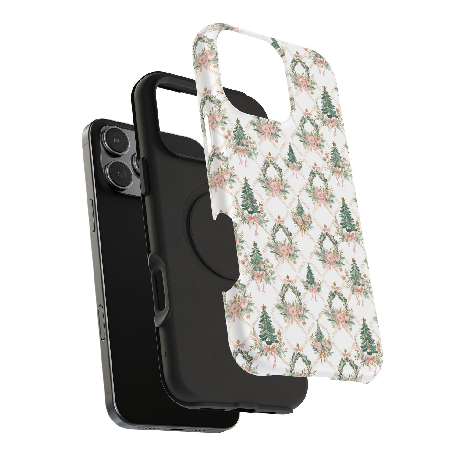 Impact-Resistant Phone Case - Festive Floral Design, Impact-Resistant, iPhone, Samsung