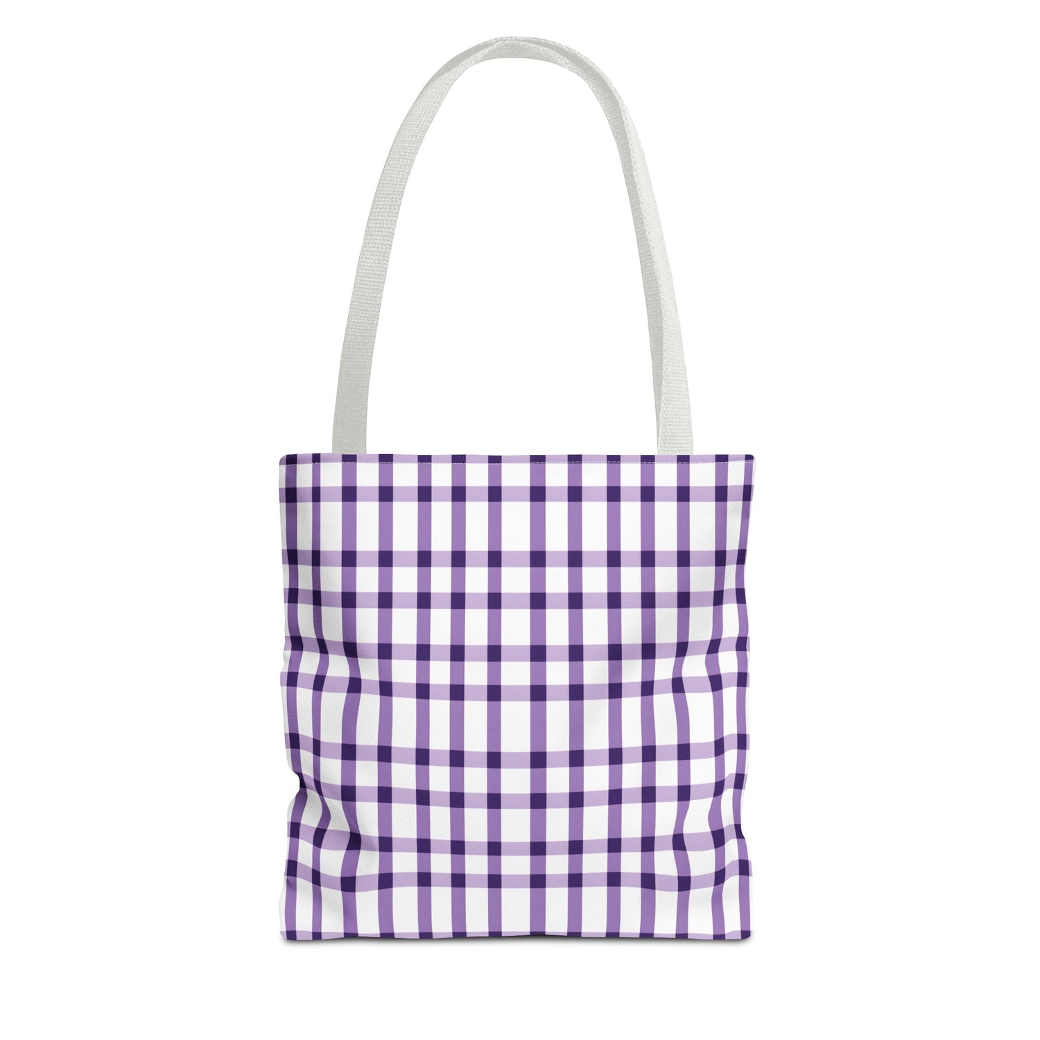 Purple Plaid Tote Bag