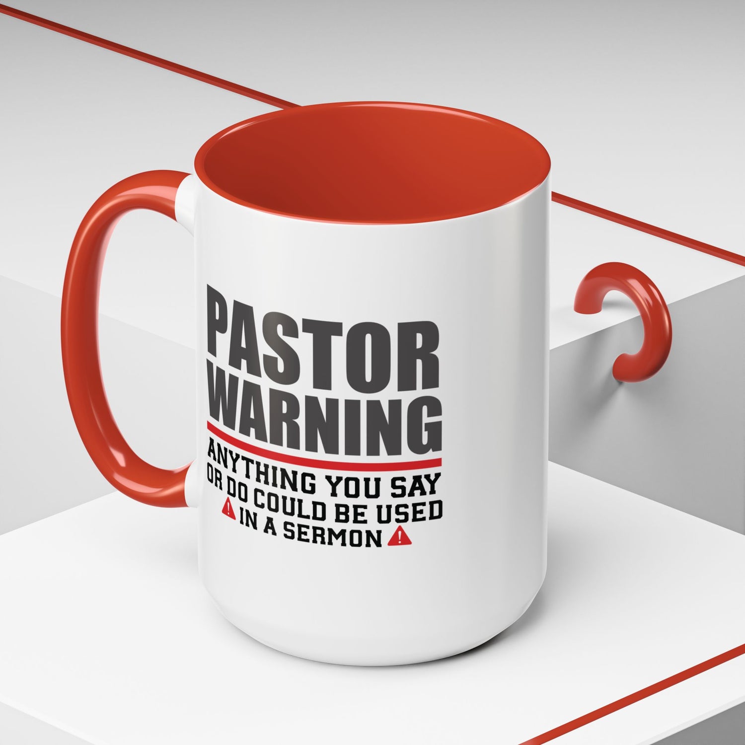 Funny Pastor Warning Coffee Mug, Christian Gift for Pastors, Humorous Church Coffee Cup, Sermon Inspiration Mug, For Ministry Lovers