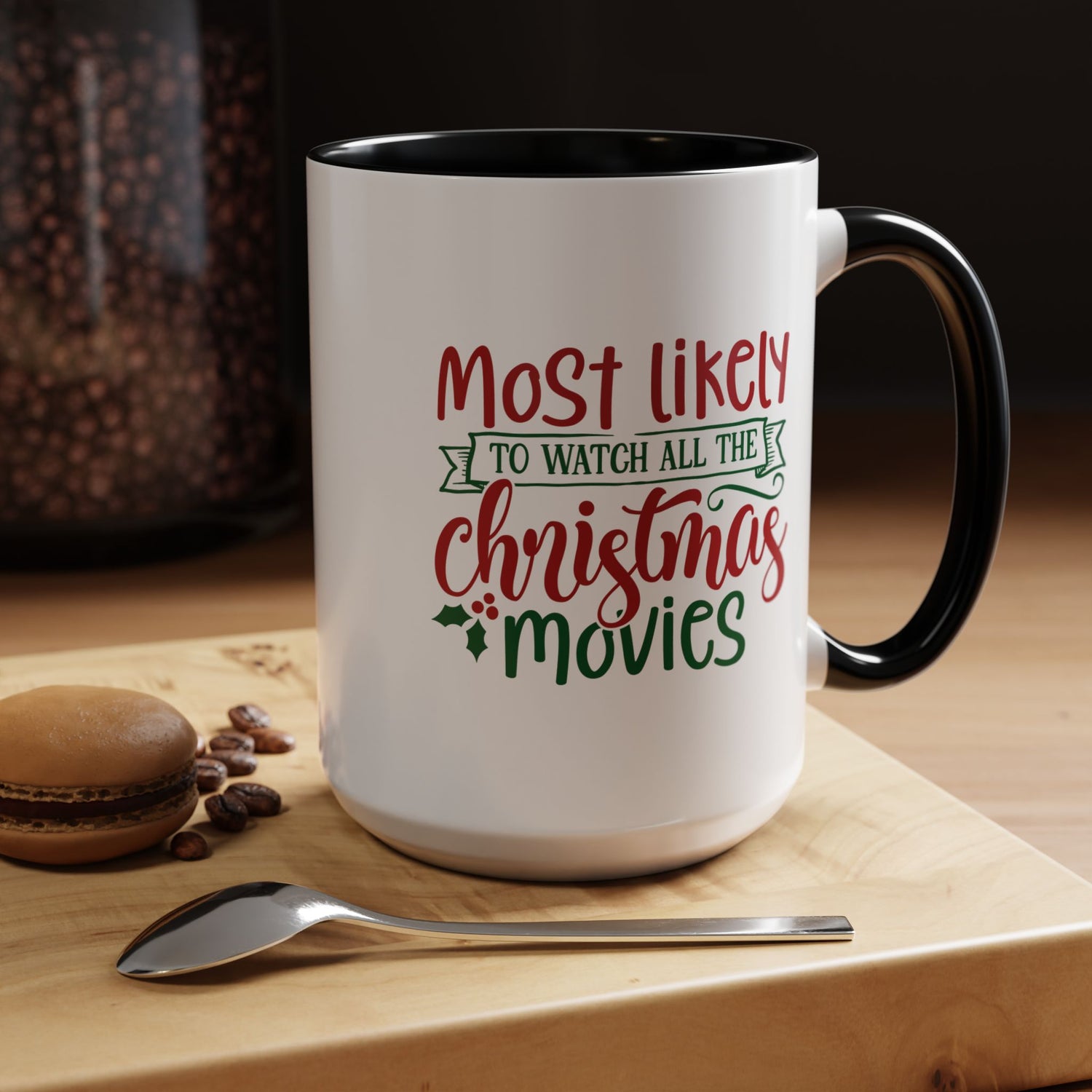 Double-Sided Christmas Movie Mug, Holiday Coffee Cup
