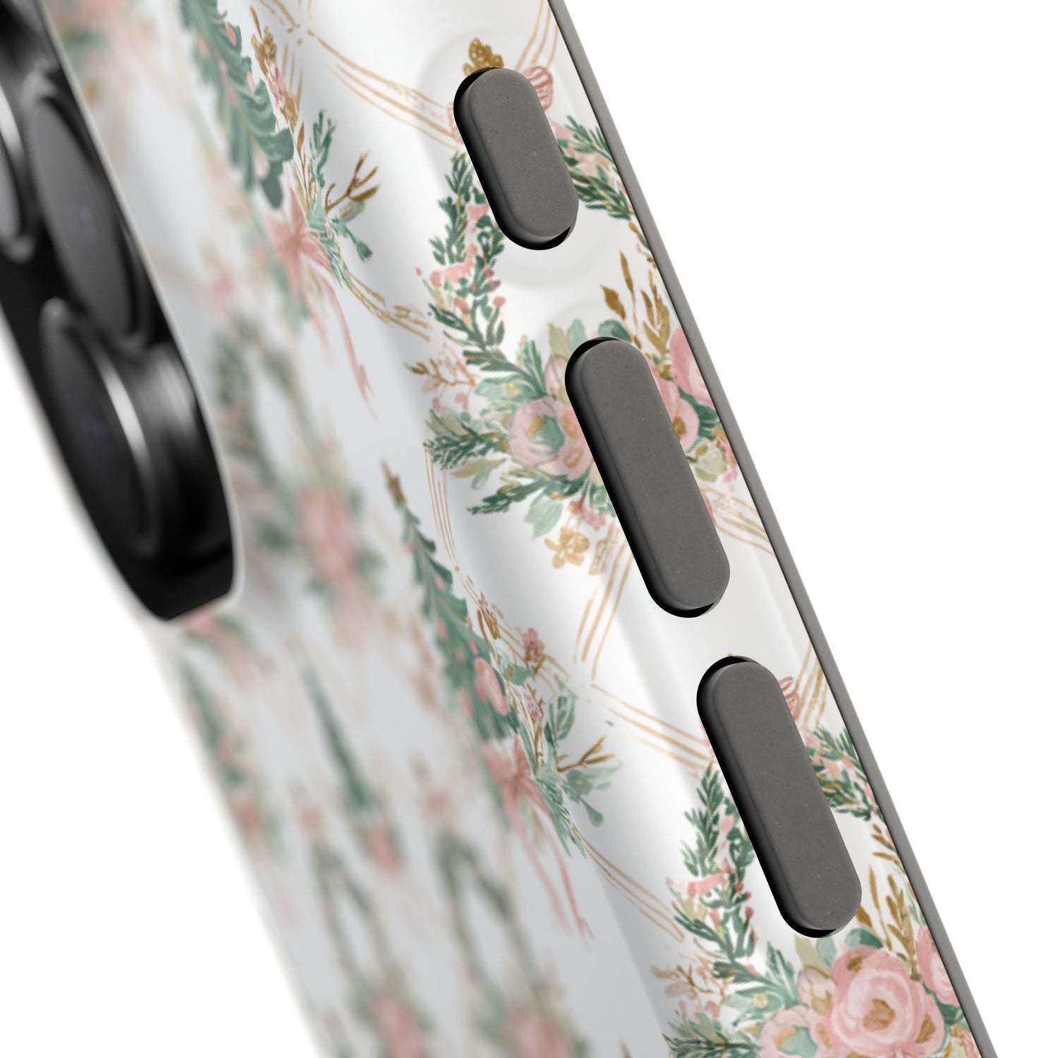 Impact-Resistant Phone Case - Festive Floral Design, Impact-Resistant, iPhone, Samsung