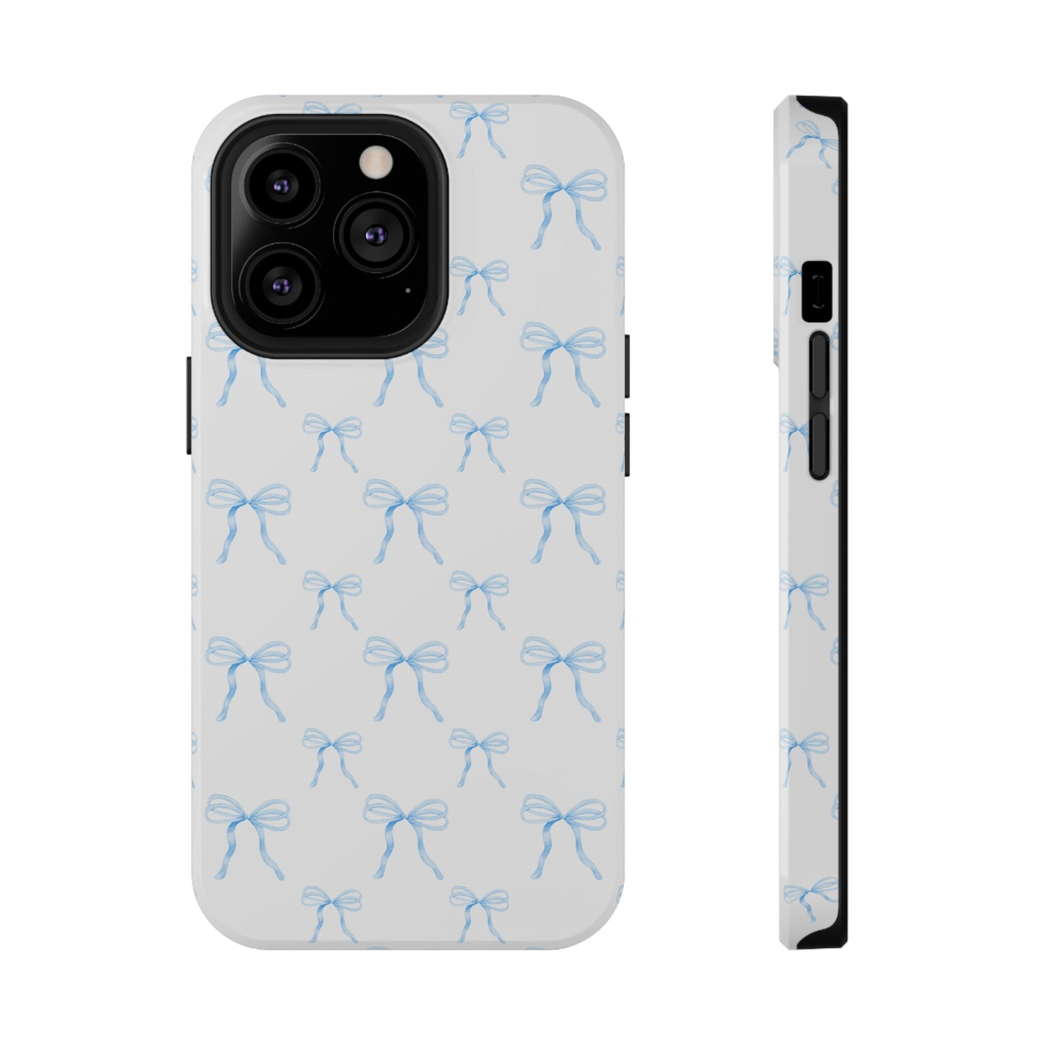 Coquette Blue Bows Impact-Resistant Phone Cases