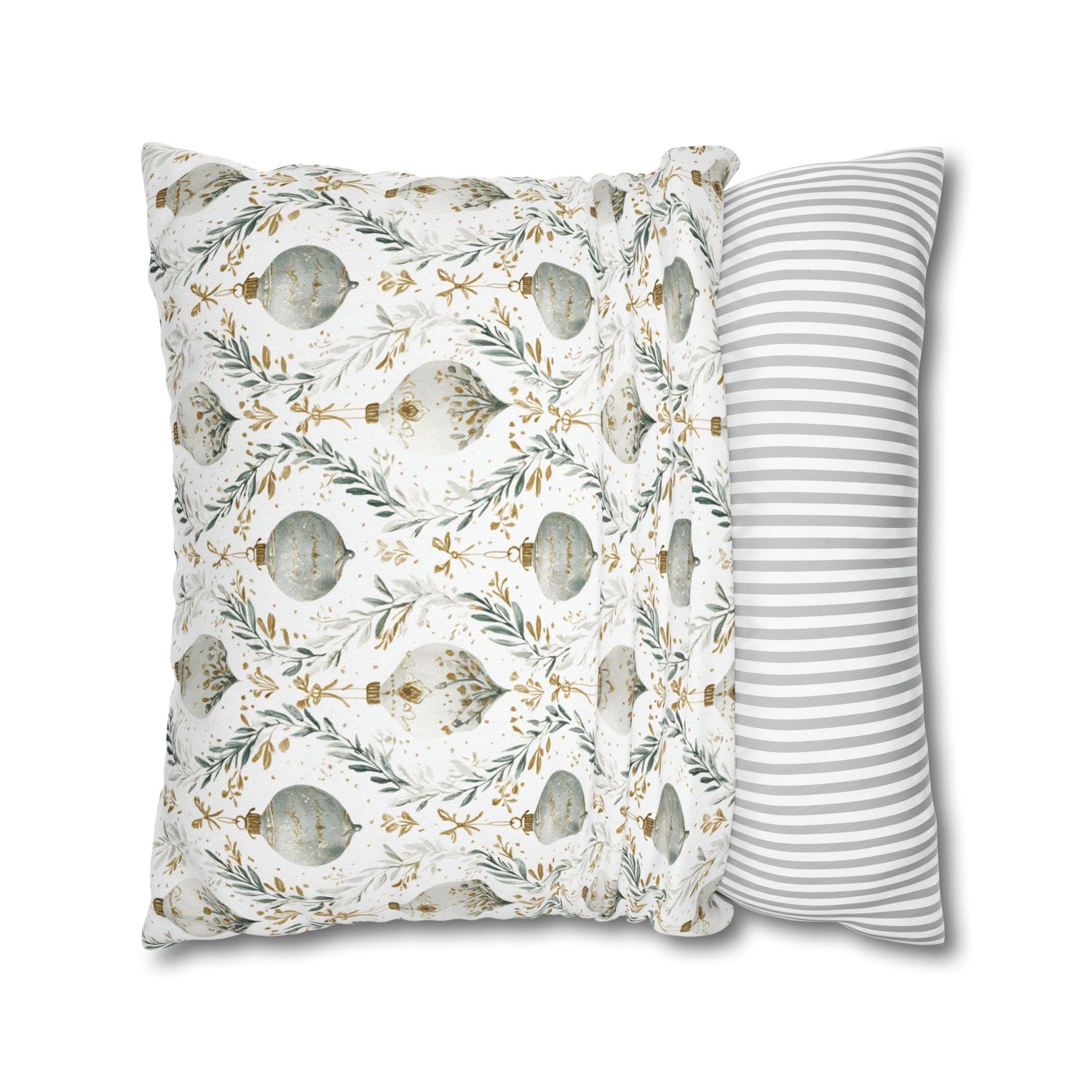 Elegant Holiday Ornament Throw Pillow Covers
