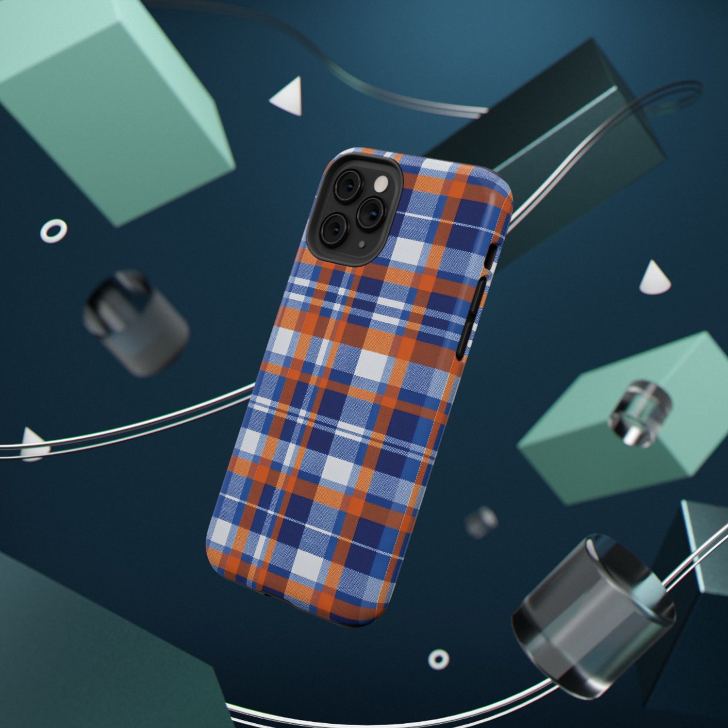 Impact-Resistant Phone Case- Florida Plaid