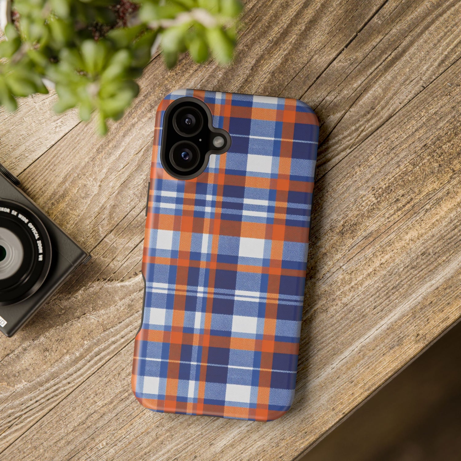 Impact-Resistant Phone Case- Florida Plaid