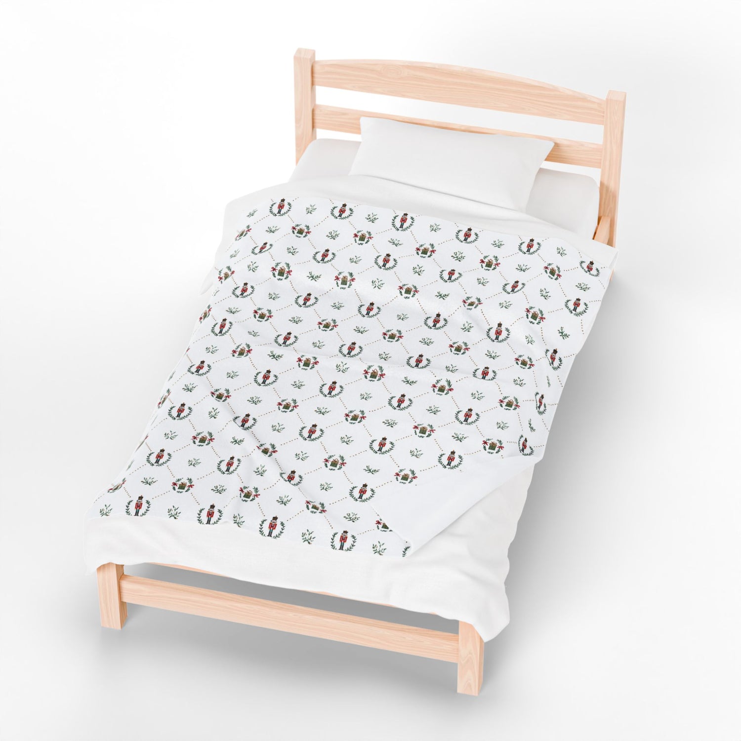 Festive Nutcracker Cozy Velveteen Plush Blanket