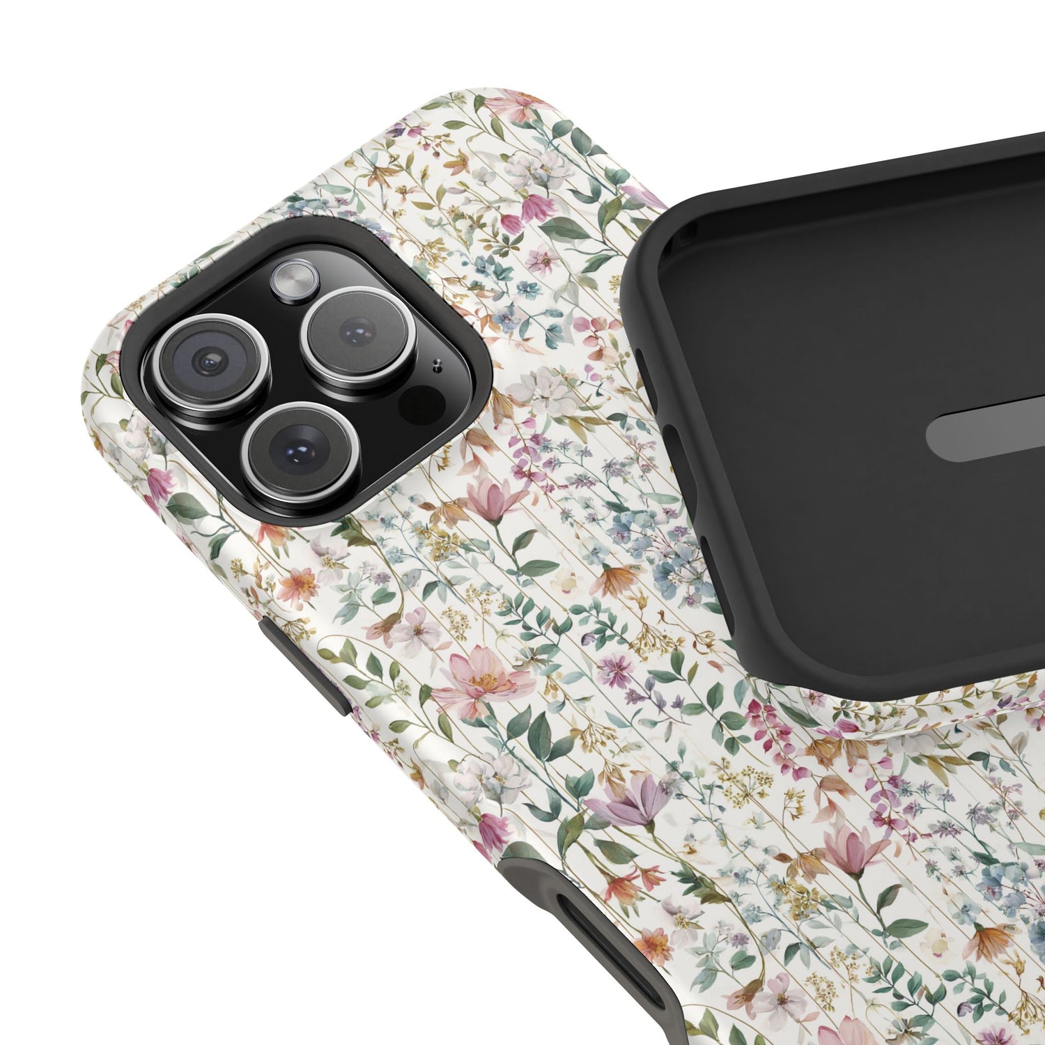 Floral Impact-Resistant Phone Case, iPhone, Samsung