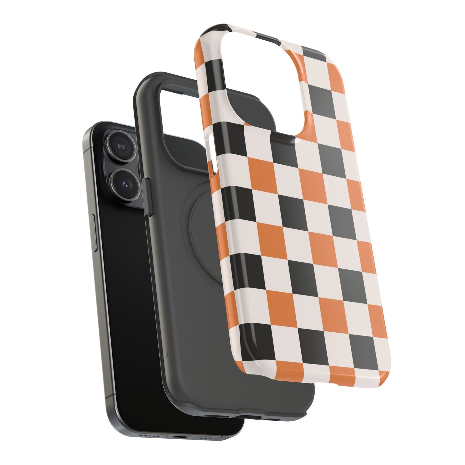 Trendy Halloween Checkerboard Phone Case | Impact-Resistant, iPhone, Samsung