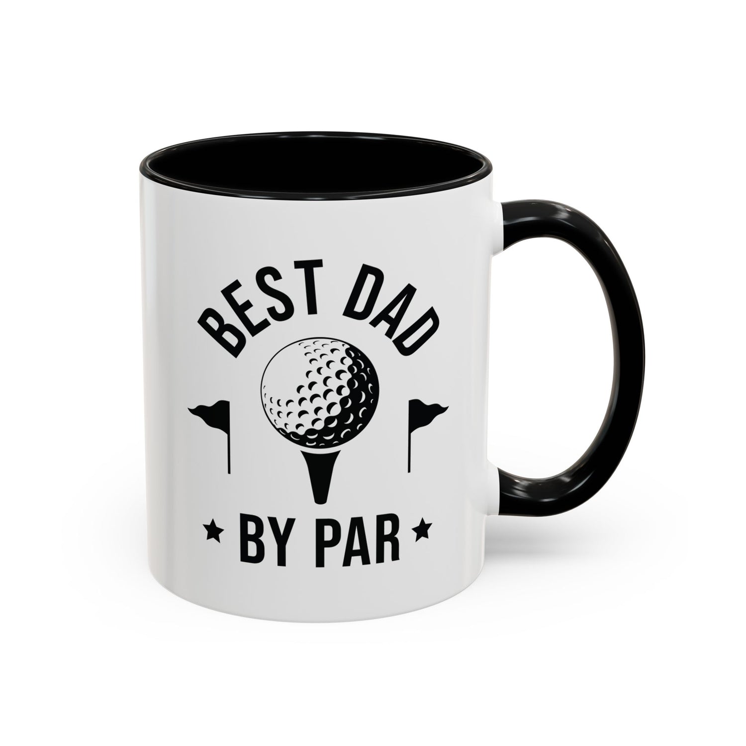 Dad Mug/Father's Day/Golfer/Gifts for him/Funny Mug/Accent Coffee Mug (11, 15oz) "Best Dad By Par"