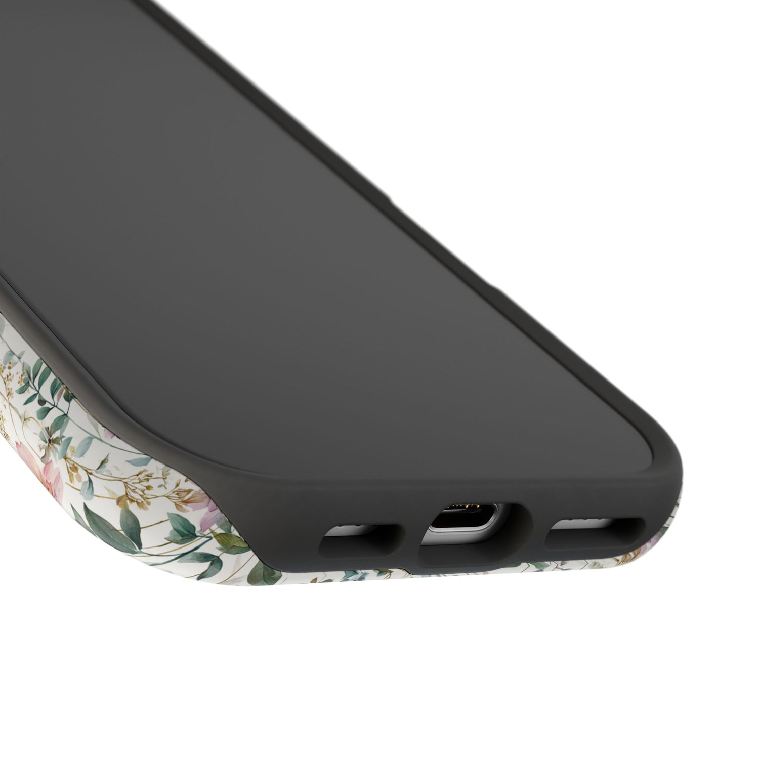 Floral Impact-Resistant Phone Case, iPhone, Samsung