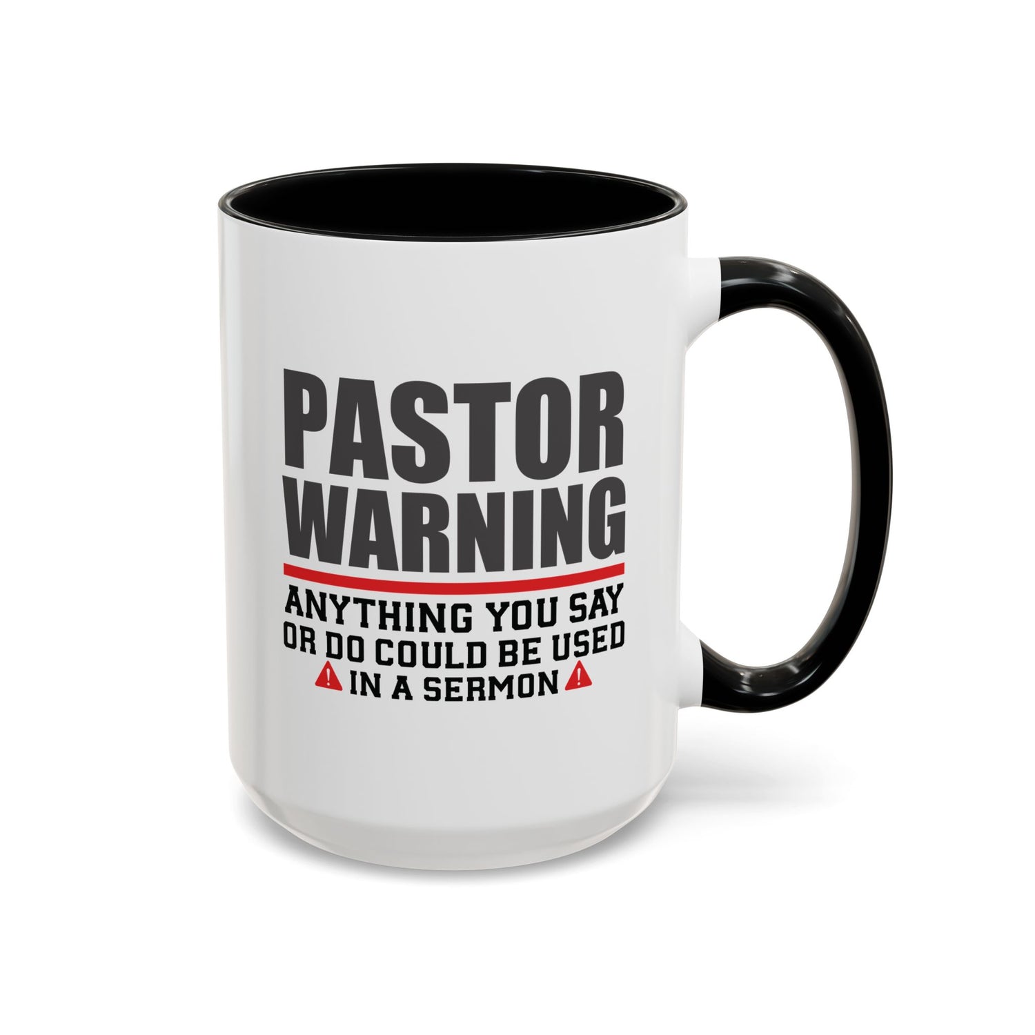 Funny Pastor Warning Coffee Mug, Christian Gift for Pastors, Humorous Church Coffee Cup, Sermon Inspiration Mug, For Ministry Lovers