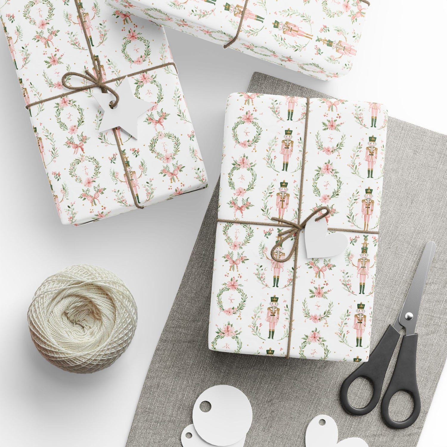 Premium Wrapping Paper- Floral Nutcracker