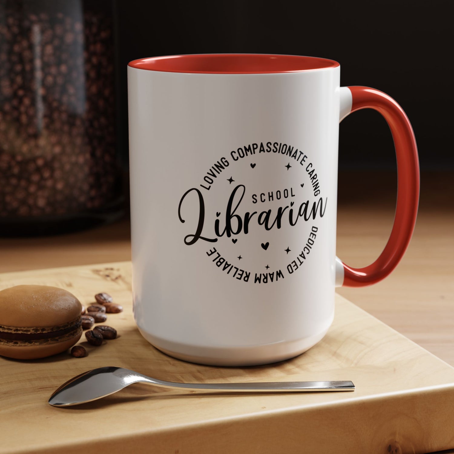 Librarian Love Coffee Mug | Gift for Teachers, School Librarians, Reading Enthusiasts, Book Lovers, Graduation