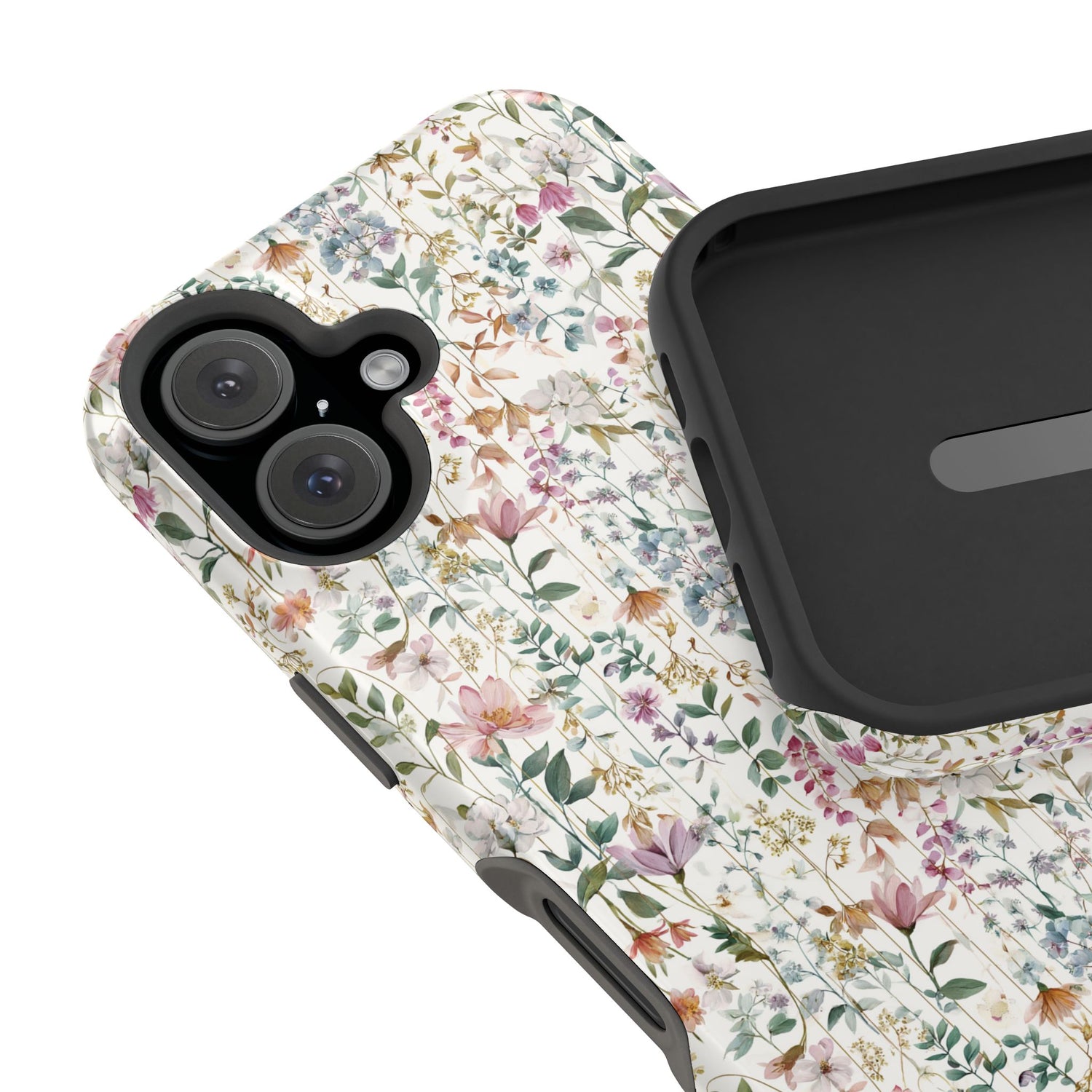Floral Impact-Resistant Phone Case, iPhone, Samsung