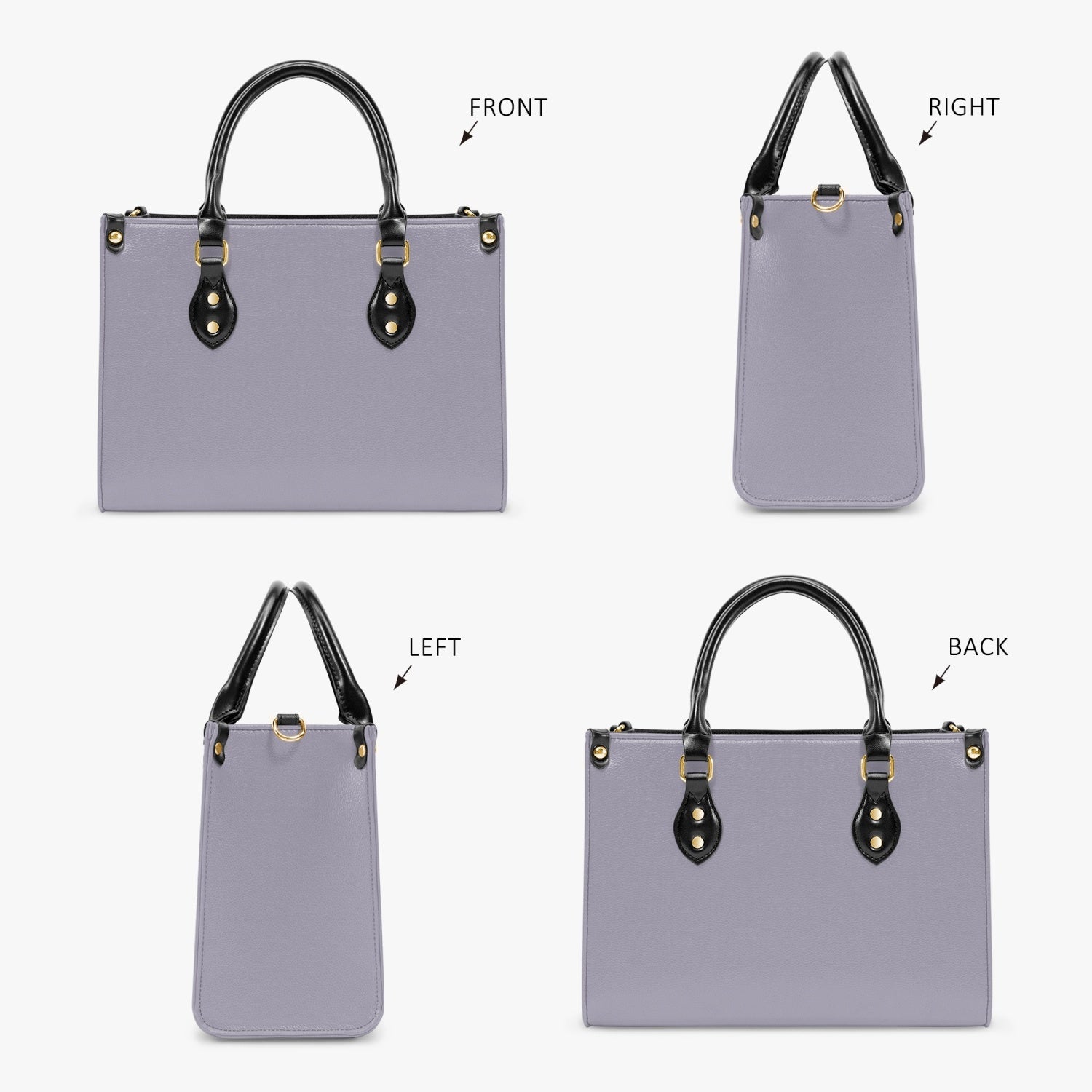Elegant Classic Tote for Women Stormy Purple