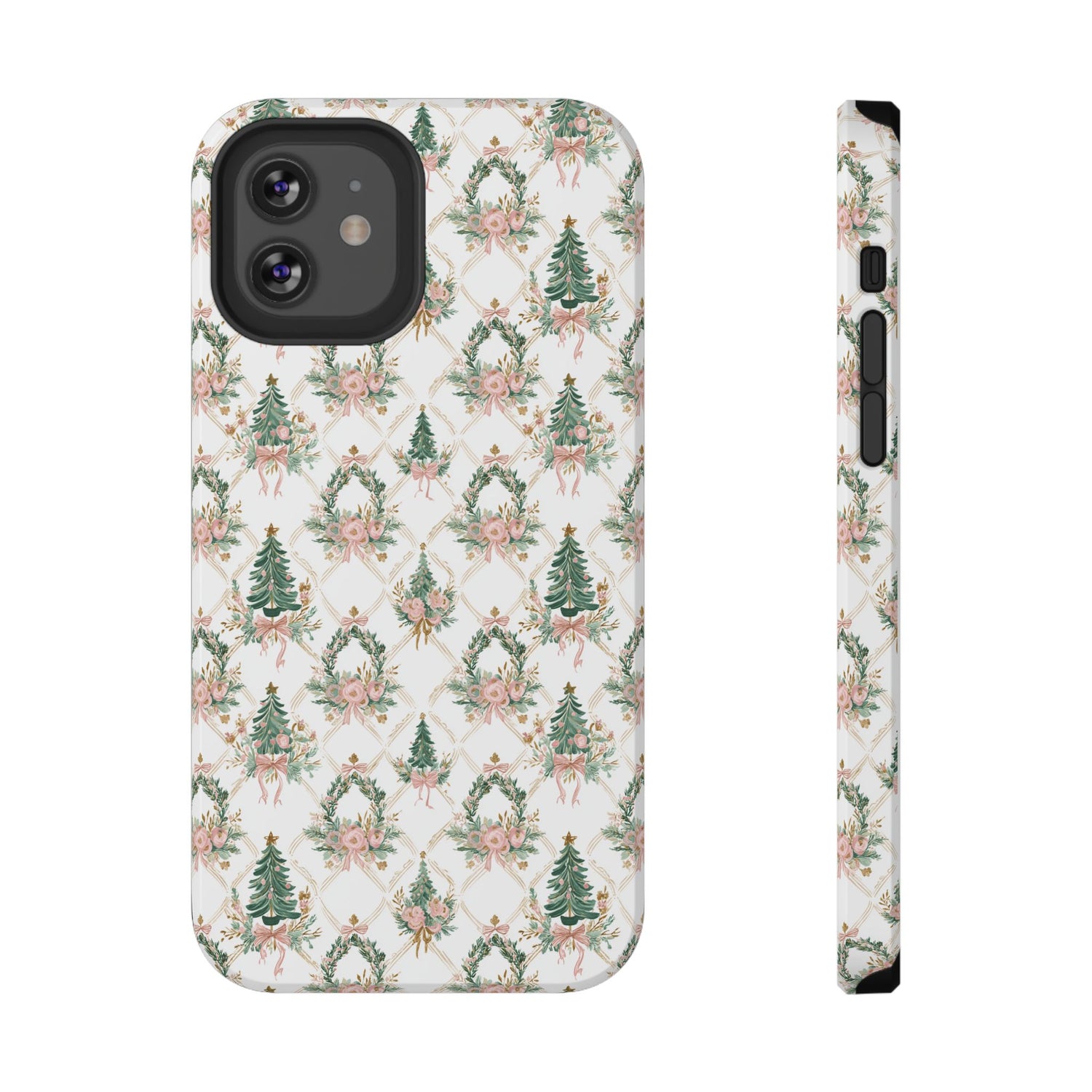 Impact-Resistant Phone Case - Festive Floral Design, Impact-Resistant, iPhone, Samsung