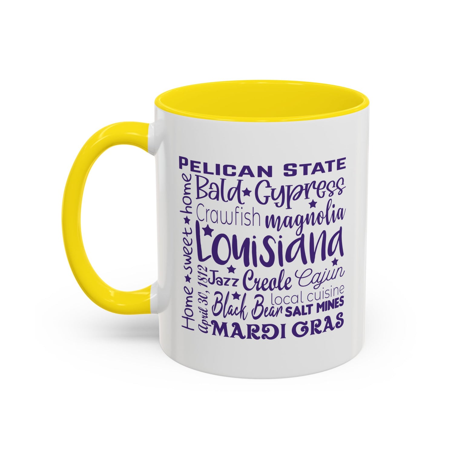 Louisiana Accent Coffee Mug - Perfect for Home & Kitchen, Gift for Mardi Gras, Inspirational Decor, Travel Souvenir, Unique Drinkware