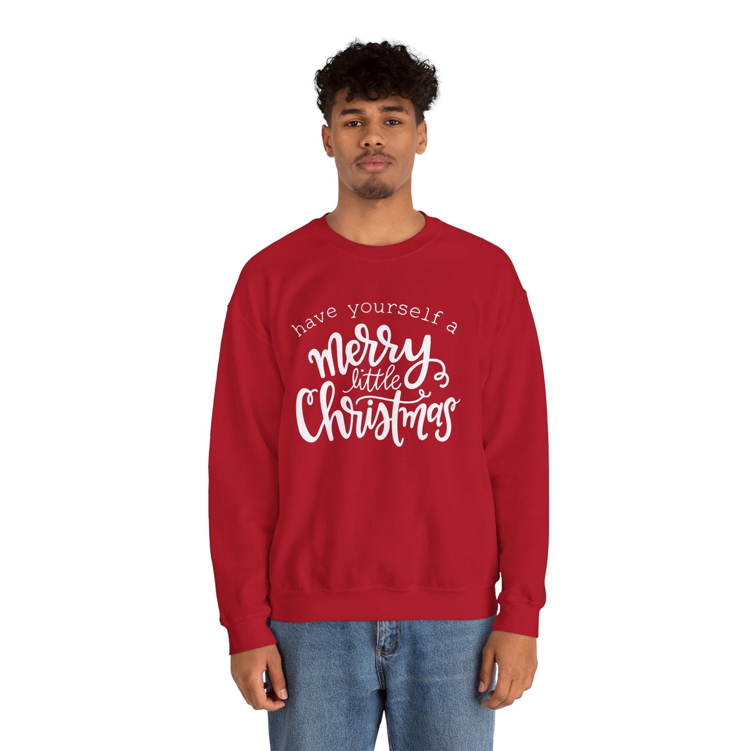 Festive Merry Little Christmas Gildan Sweatshirt