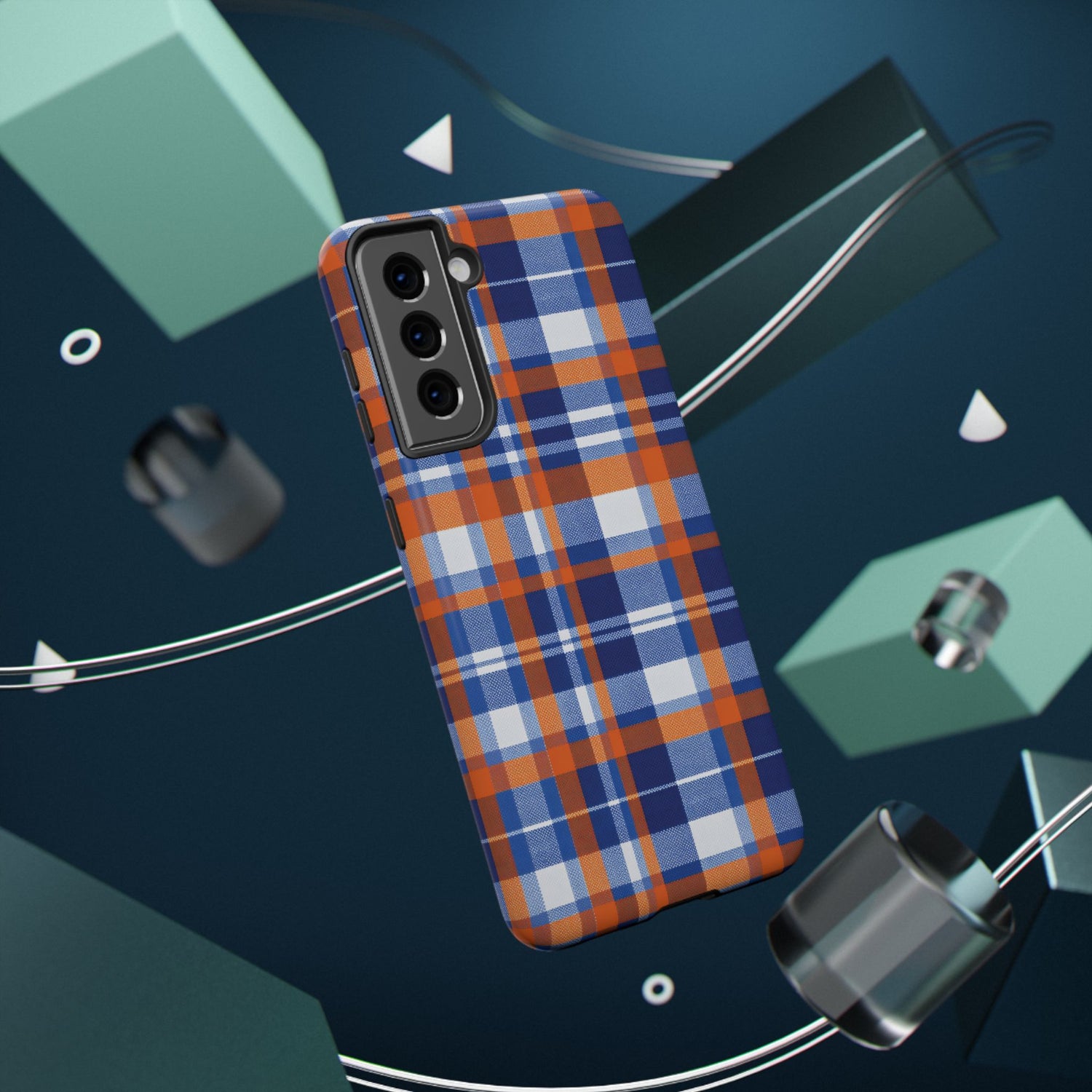 Impact-Resistant Phone Case- Florida Plaid