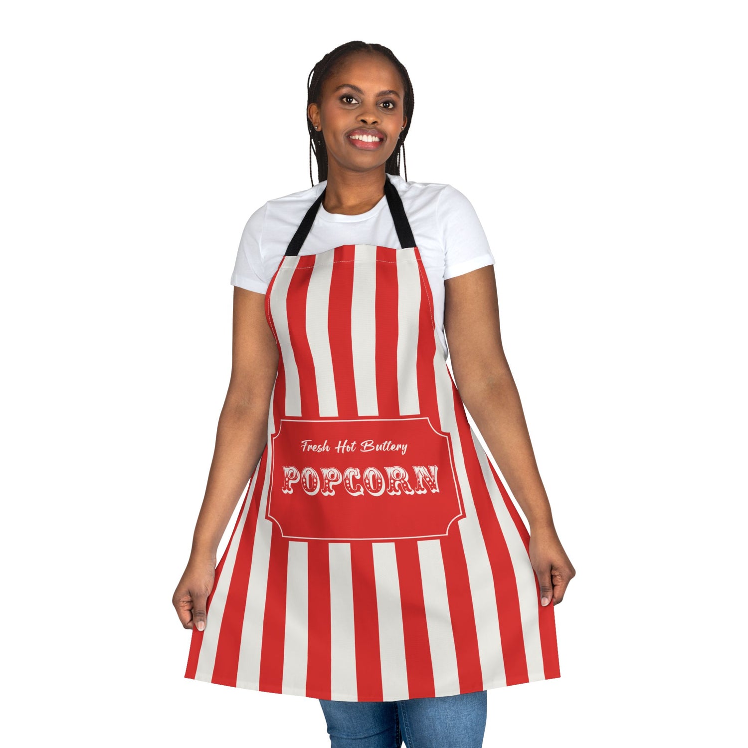 Popcorn Themed Apron | Fun Cooking Gift for Movie Nights, Kitchen Essential, BBQ Parties, Foodie Accessories, Unique Cooking Gear