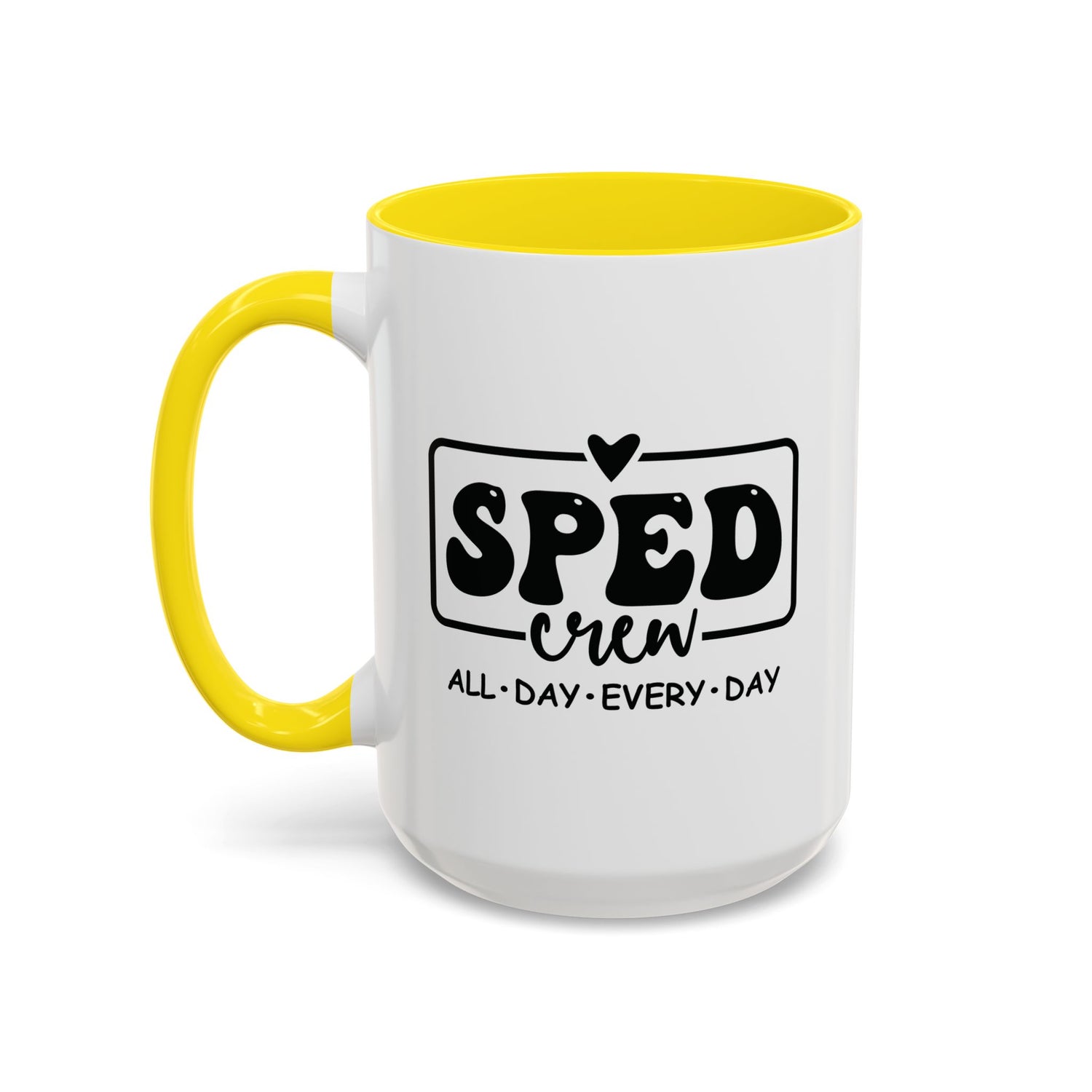 SPED Crew Accent Coffee Mug - Perfect for Teachers, Staff Gifts, Educational Appreciation, Fun Coffee Lovers
