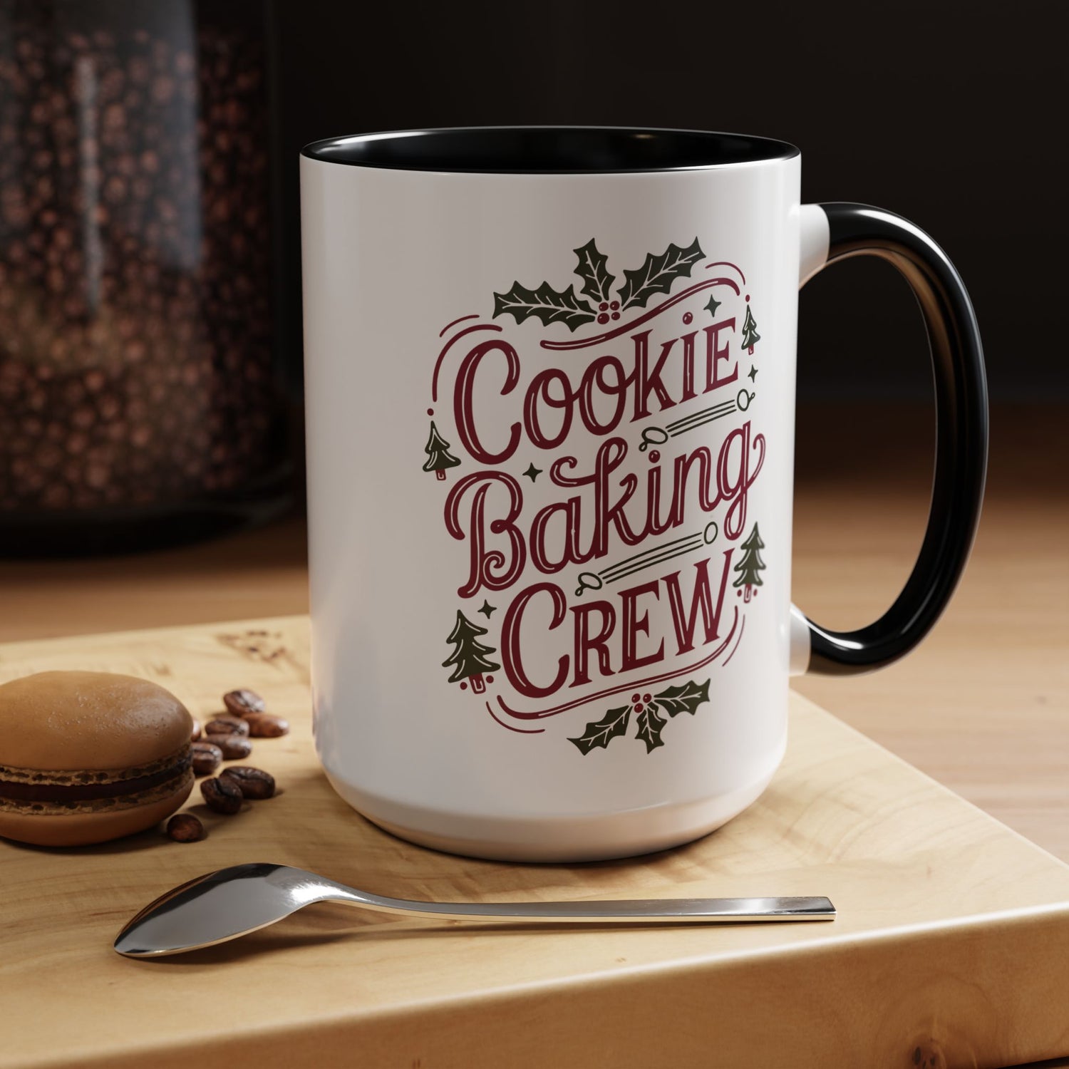 Cookie Baking Crew Coffee Mug | Holiday Gift for Bakers | Cute Ceramic Cup for Home, Kitchen Decor, Christmas, Cookie Lovers
