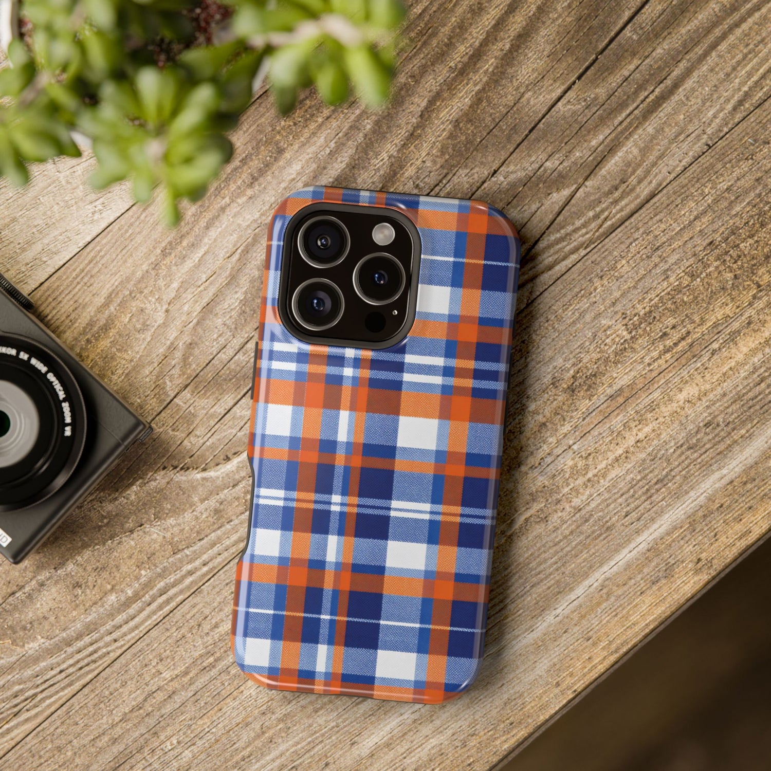 Impact-Resistant Phone Case- Florida Plaid